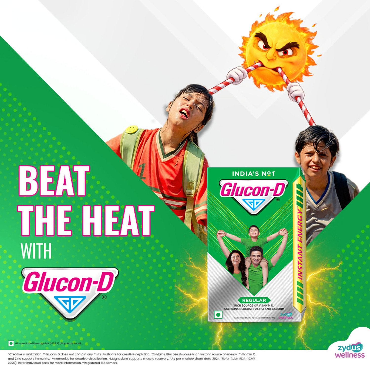 Image of GLUCON-D Regular with 3 Benefits of Energy, Recovery, and Immunity, Refill Sports Drink