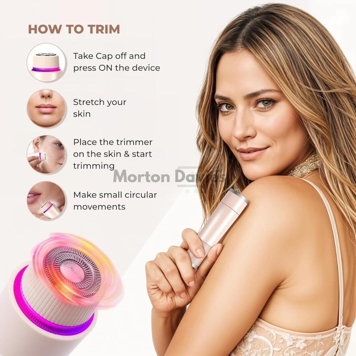 Image of oleander Facial Hair Remover 5000 Series, Personal Groomer for Women Cordless and Compact Cordless Epilator