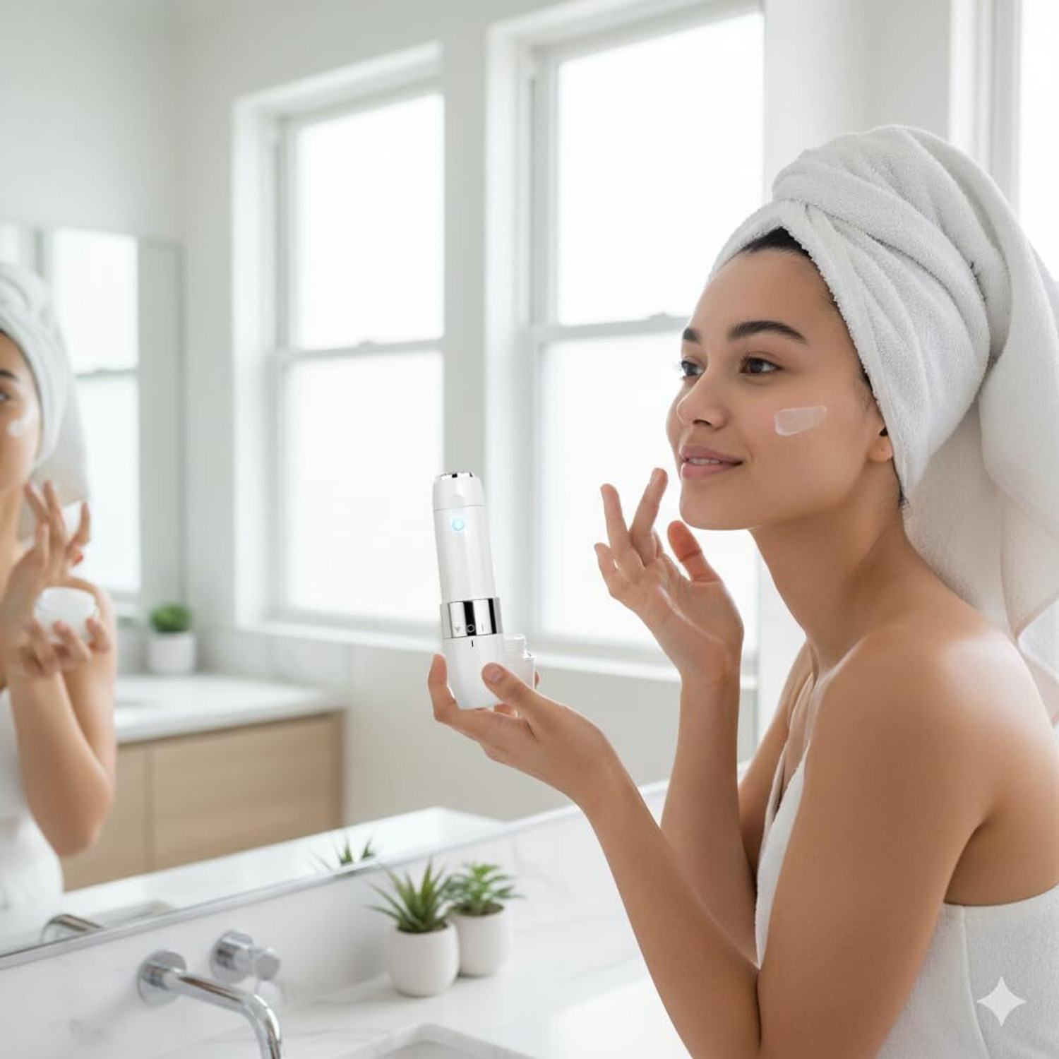 Image of Flisco Face Mini Hair Remover FS1000 Cordless for Women Fully Waterproof Trimmer 60 min Runtime 1 Length Settings