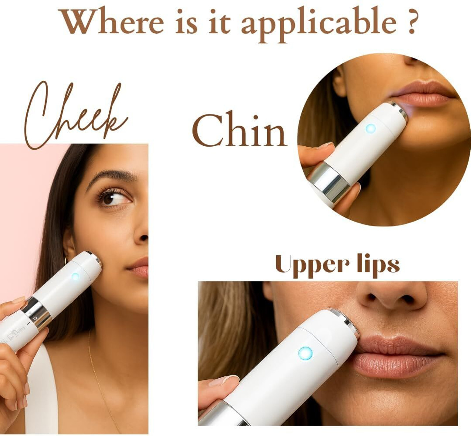Image of Flisco Face Mini Hair Remover FS1000 Cordless for Women Fully Waterproof Trimmer 60 min Runtime 1 Length Settings