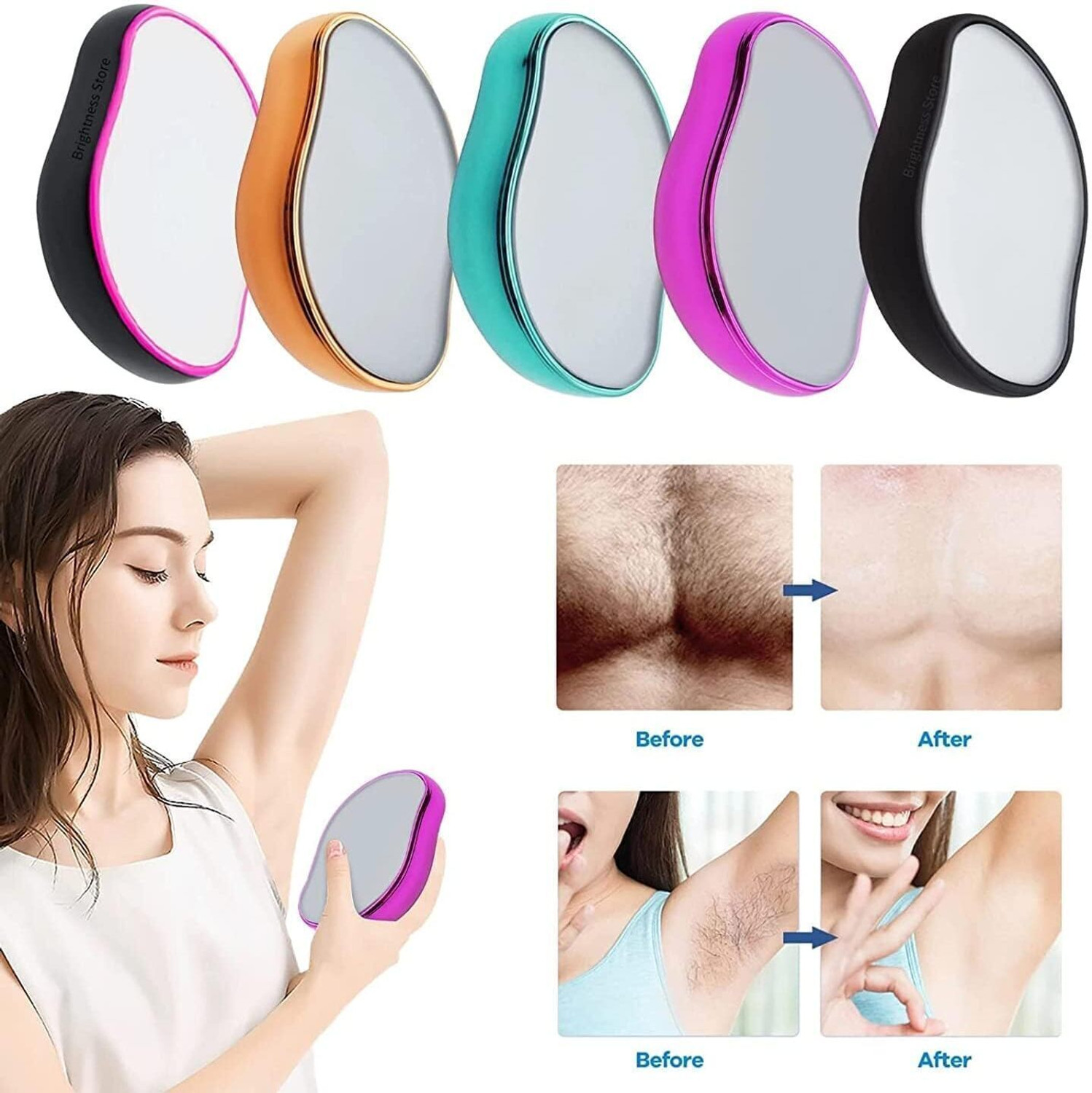 Image of RTY Crystal Hair Remover DJS-12 Cordless Epilator (Multicolor)