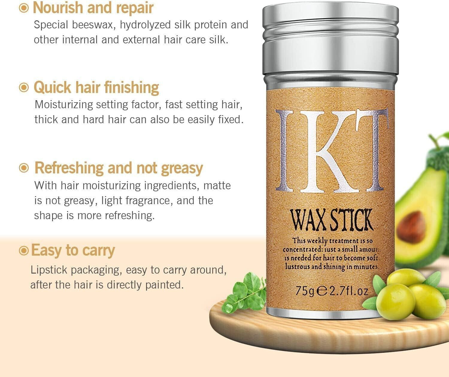 Image of RANGOKI IKT Hair Wax Stick for Hair Styling Wax Stick Non-greasy Styling Wax Cordless Epilator