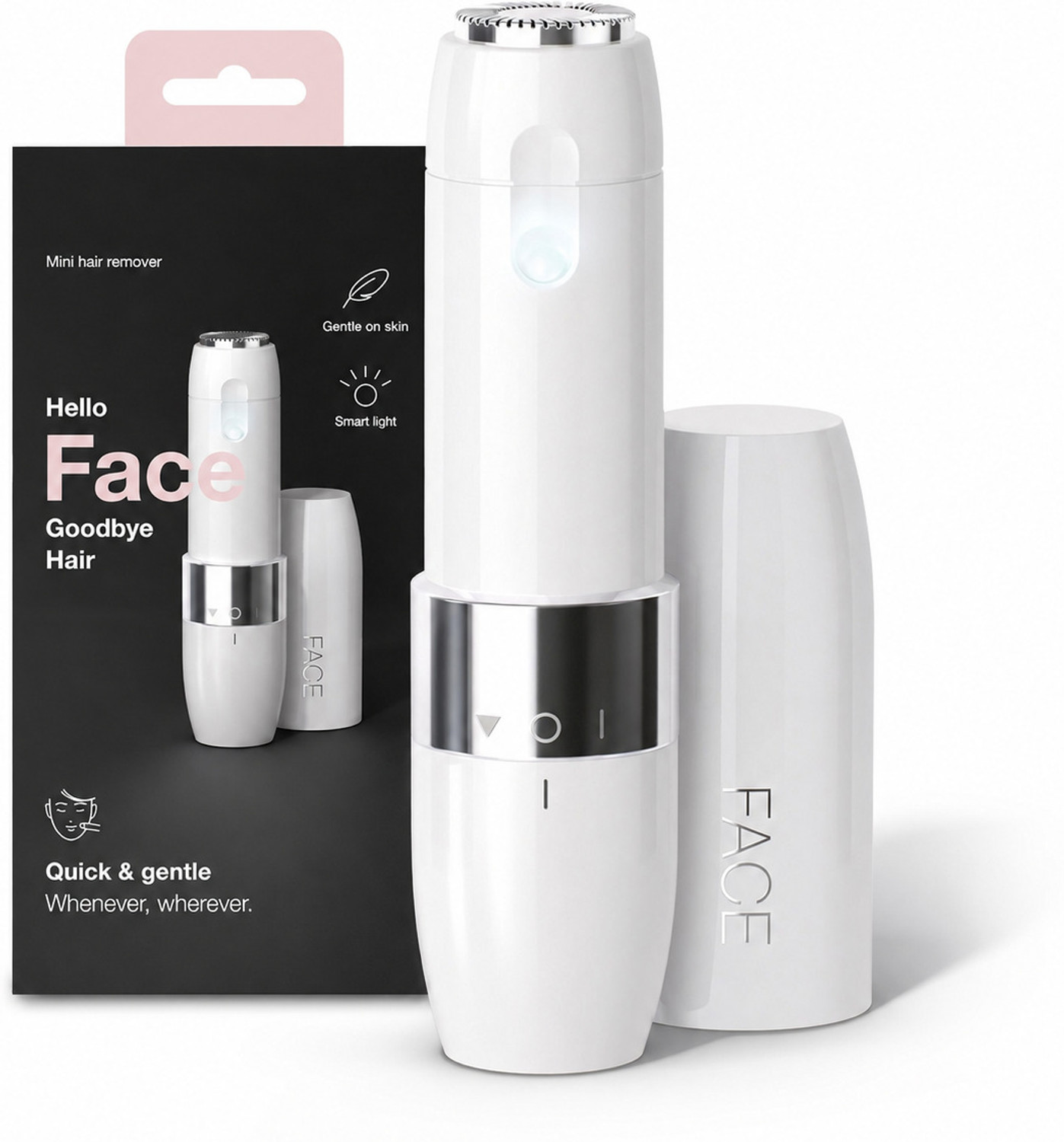 Image of Yiveko Mini Facial Hair Remover for Women | Electric Face Shaver with Smart Light | Gentle & Painless Hair Removal Cordless Epilator