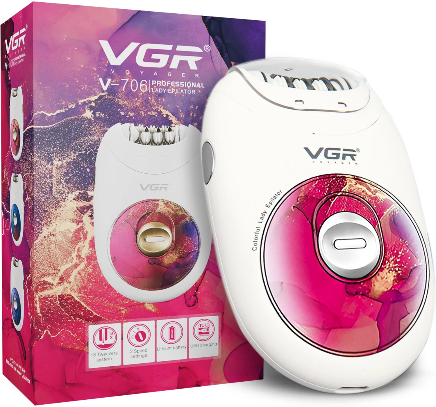 Image of VGR V-706 Cordless Epilator