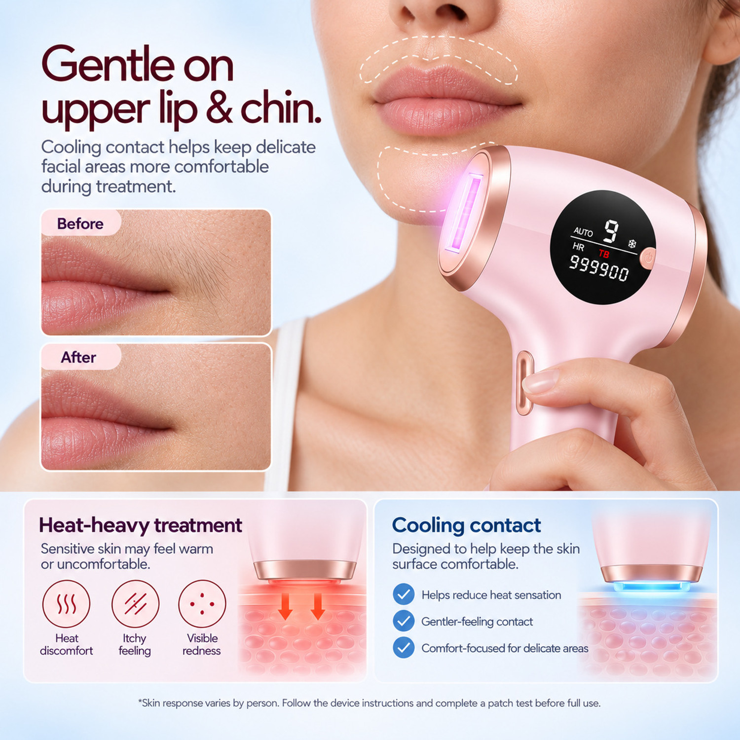 Image of Yuva Pulse IPL Laser Hair Remover for Unisex | 990K Flashes | Ice Cooling | 2 Year Warranty