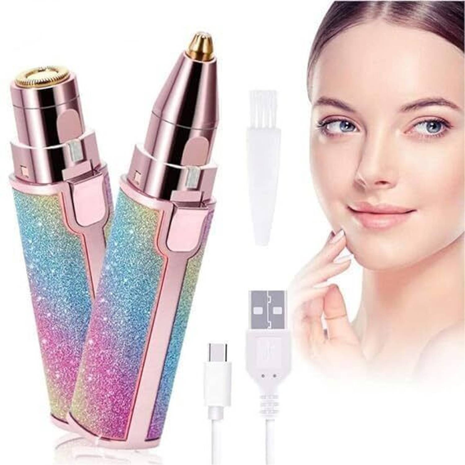 Abgrow DIFFERENT BLAWLESUSB Hair Remover For Women Lipstick Shape for face, Upper Lip, Chin, Eyebrow Cordless Epilator