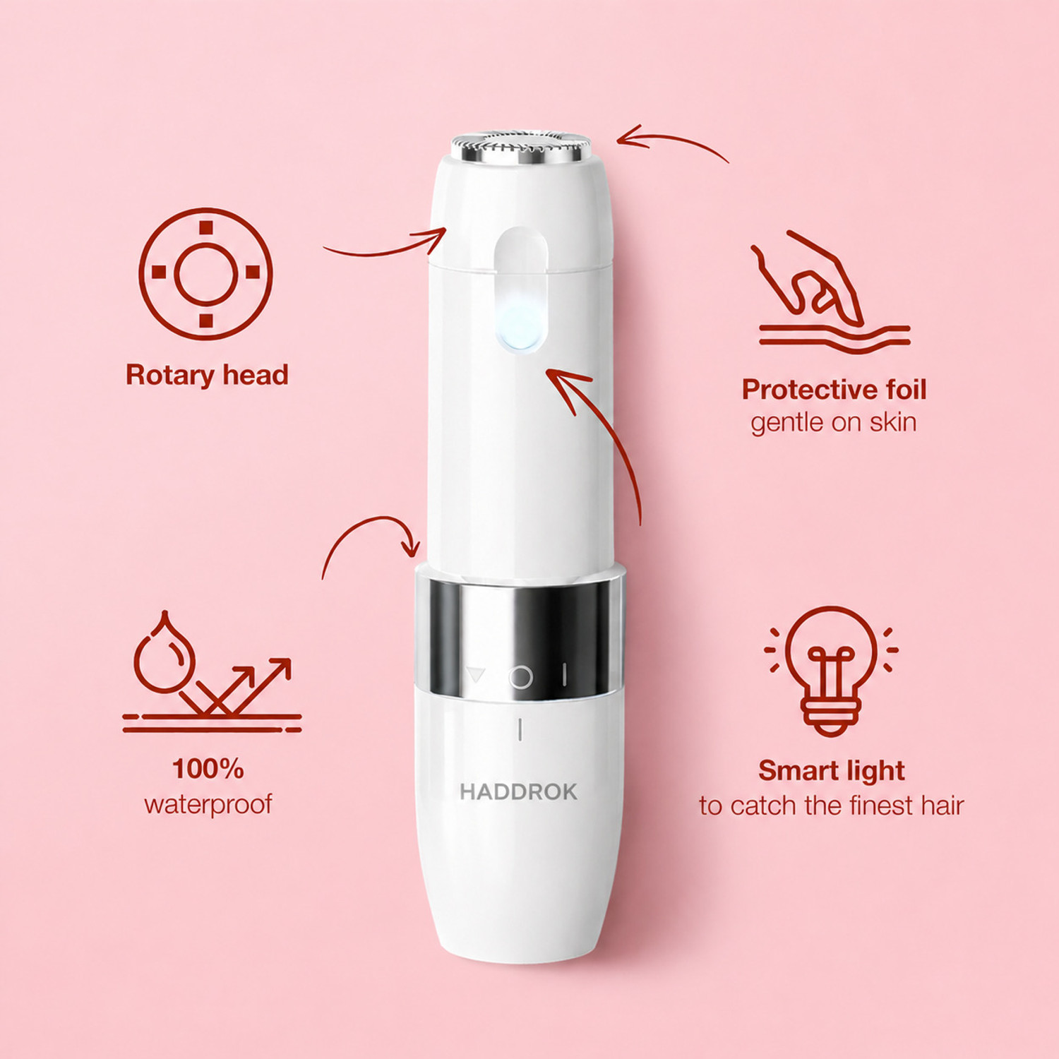 Image of HADDROK Face Mini Hair Remover FS1000 IPL Laser Hair Remover