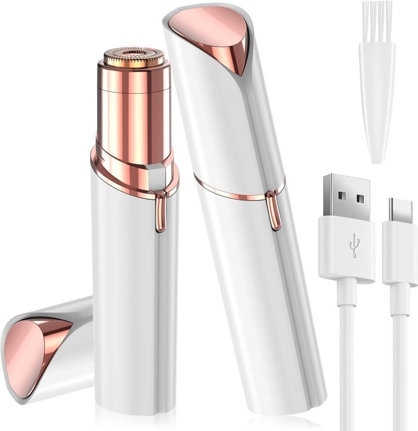 Image of HADDROK USB Rechargeable Facial Hair Remover for Women - Smooth, Painless Epilator IPL Laser Hair Remover