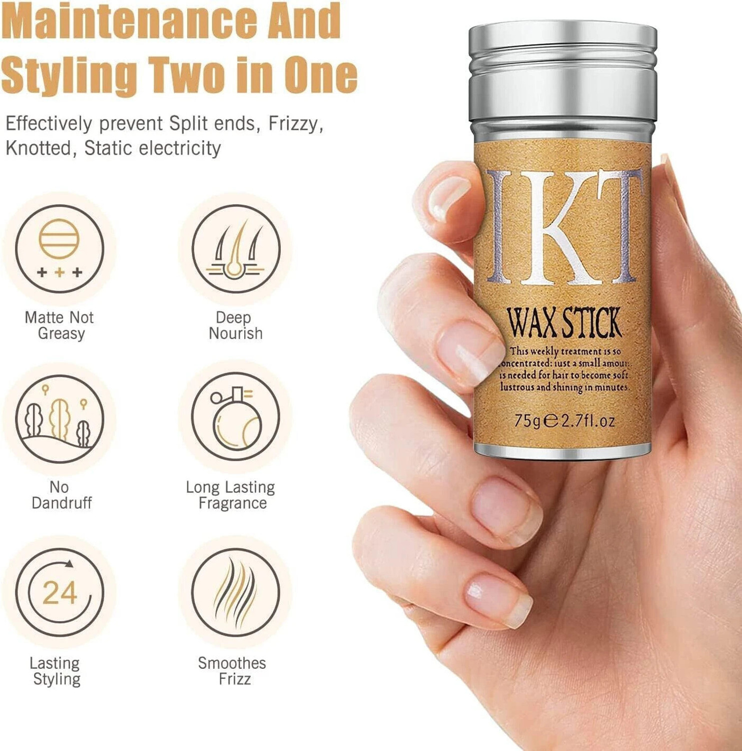 Image of RANGOKI IKT Hair Wax Stick for Hair Styling Wax Stick Non-greasy Styling Wax Cordless Epilator