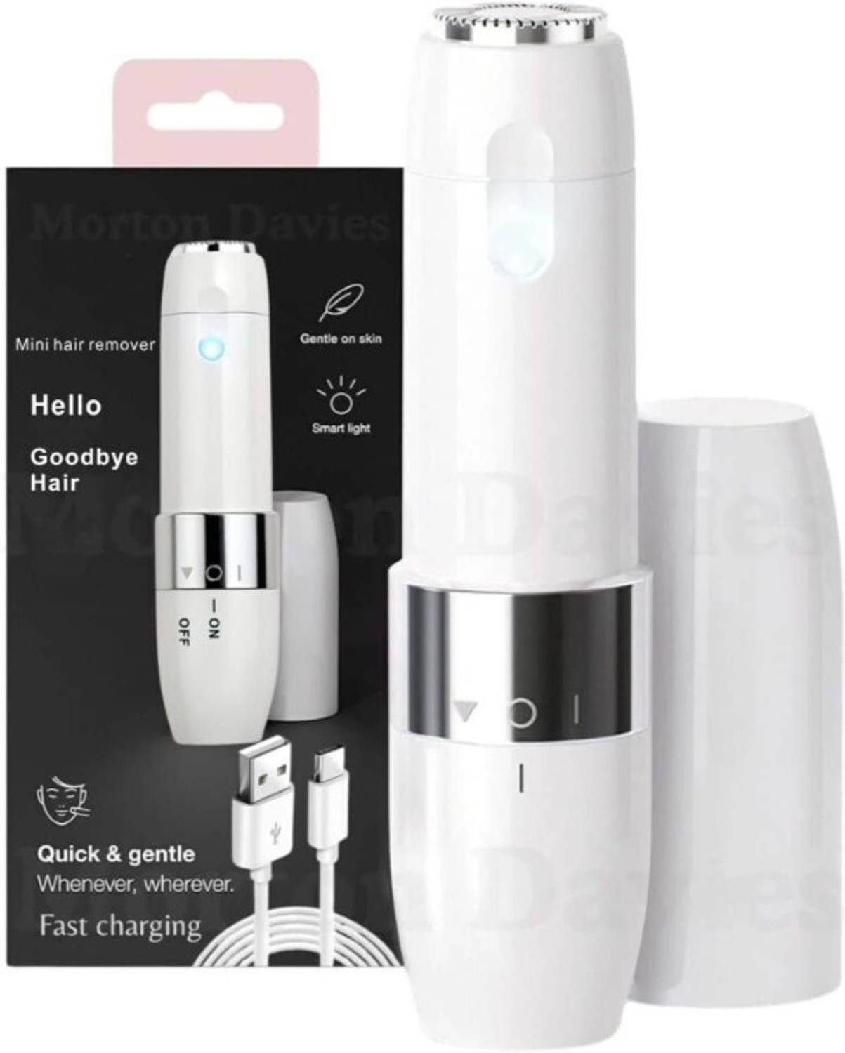 Flisco Epilator Face Mini Hair Remover Cordless Epilator (White)