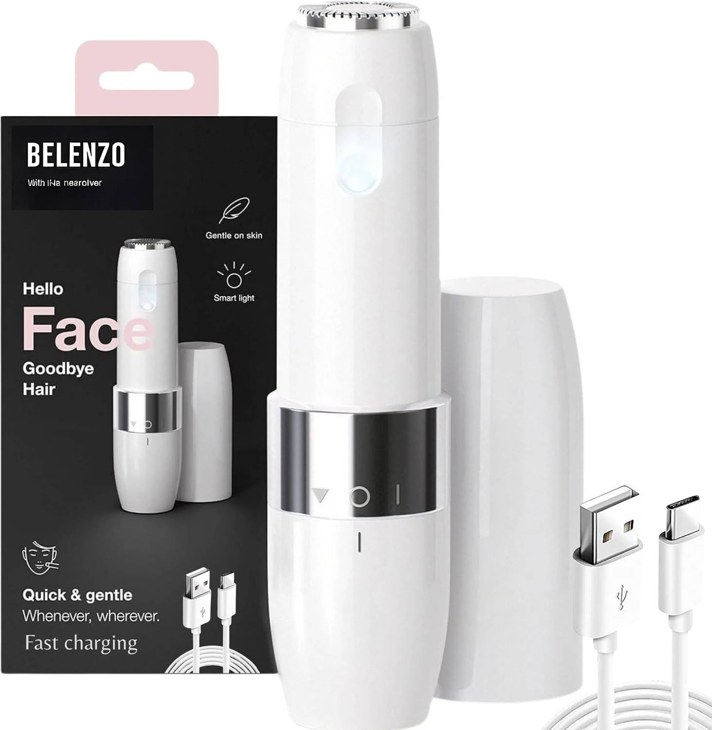 BELENZO Mini Facial Hair Remover for Upper Lips, Chin & Cheeks Co