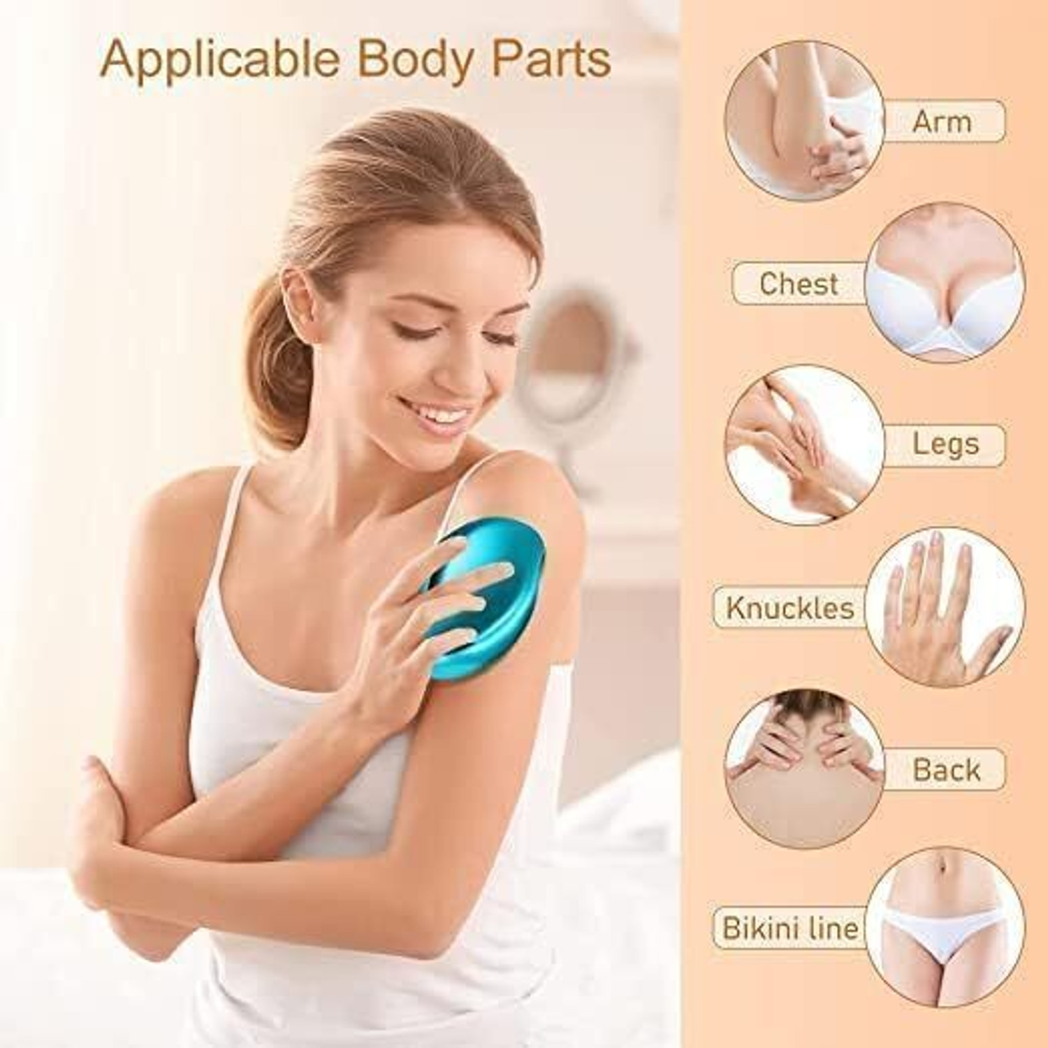 Image of RTY Crystal Hair Remover DJS-12 Cordless Epilator (Multicolor)