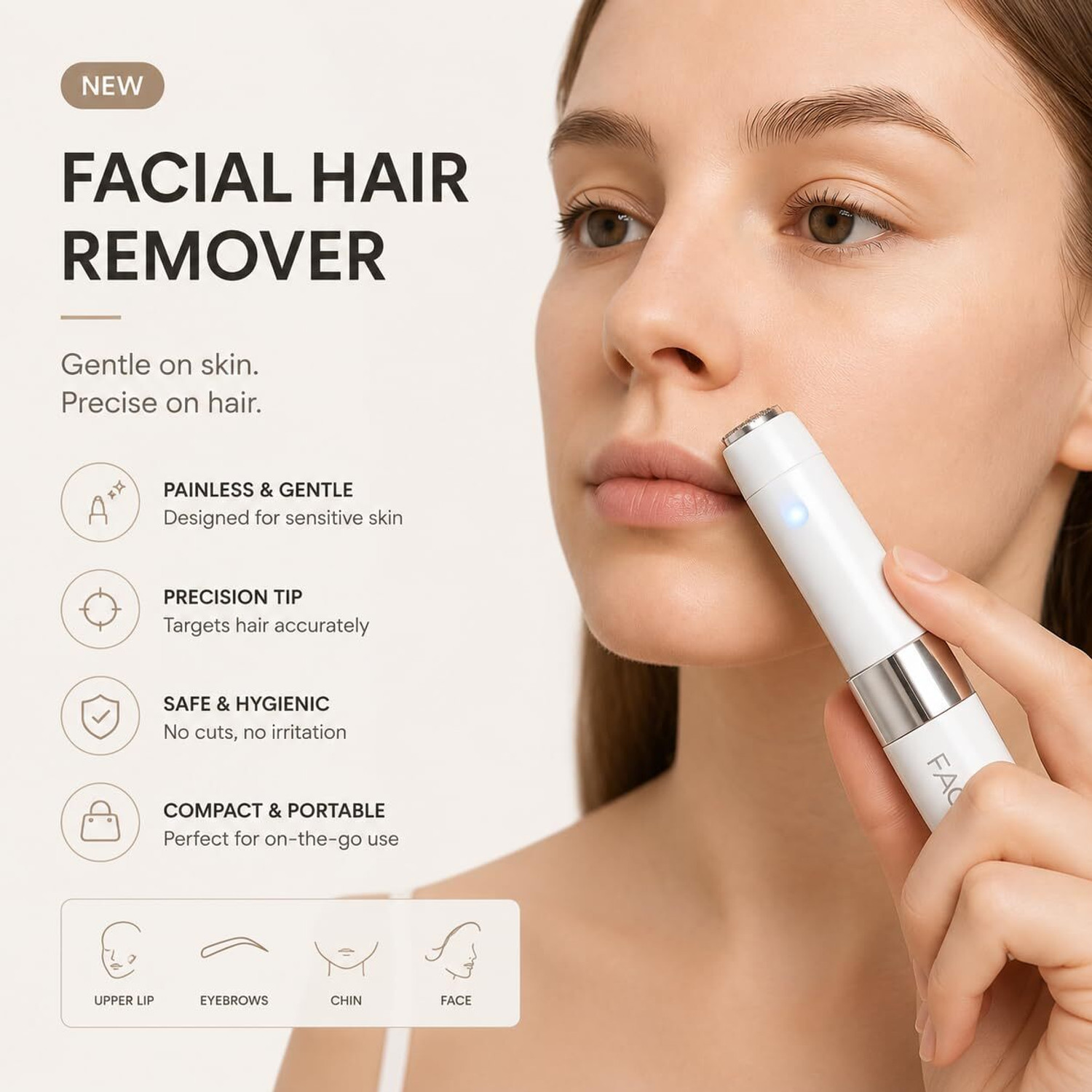 Image of HADDROK Face Mini Hair Remover FS1000 IPL Laser Hair Remover