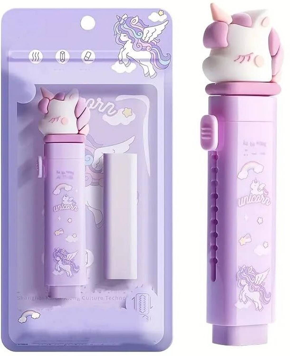 ARNIYAVALA Cute Pencil Stationery Retractable Rubber Stick Erasers , Non-Toxic Eraser Non-Toxic Eraser