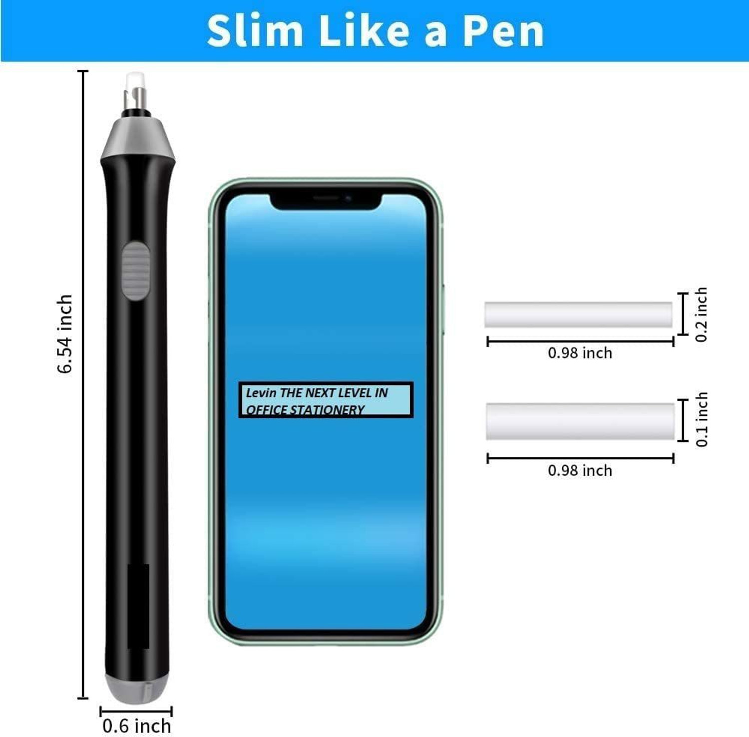 Image of Brightlance electric-eraser black Cordless Electric Eraser