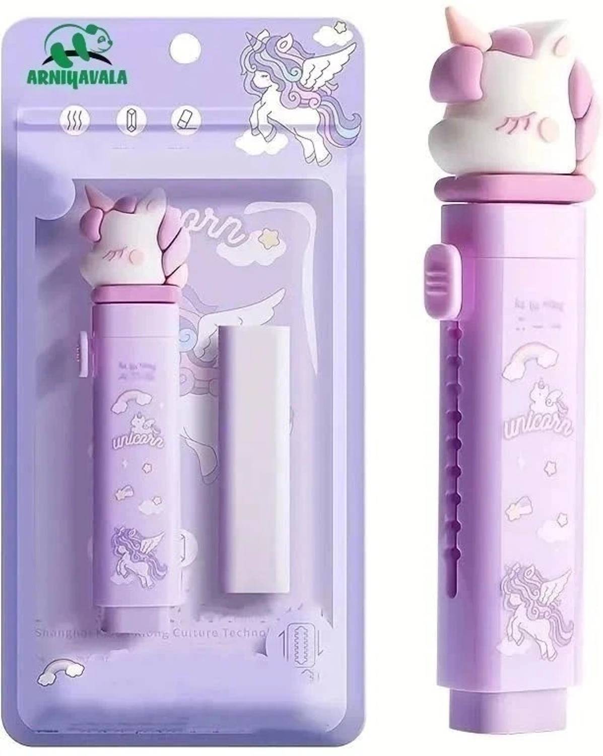 ARNIYAVALA Retractable Eraser Cute Erasers for Kids Push-Pull Rubber Eraser for Students Non-Toxic Eraser
