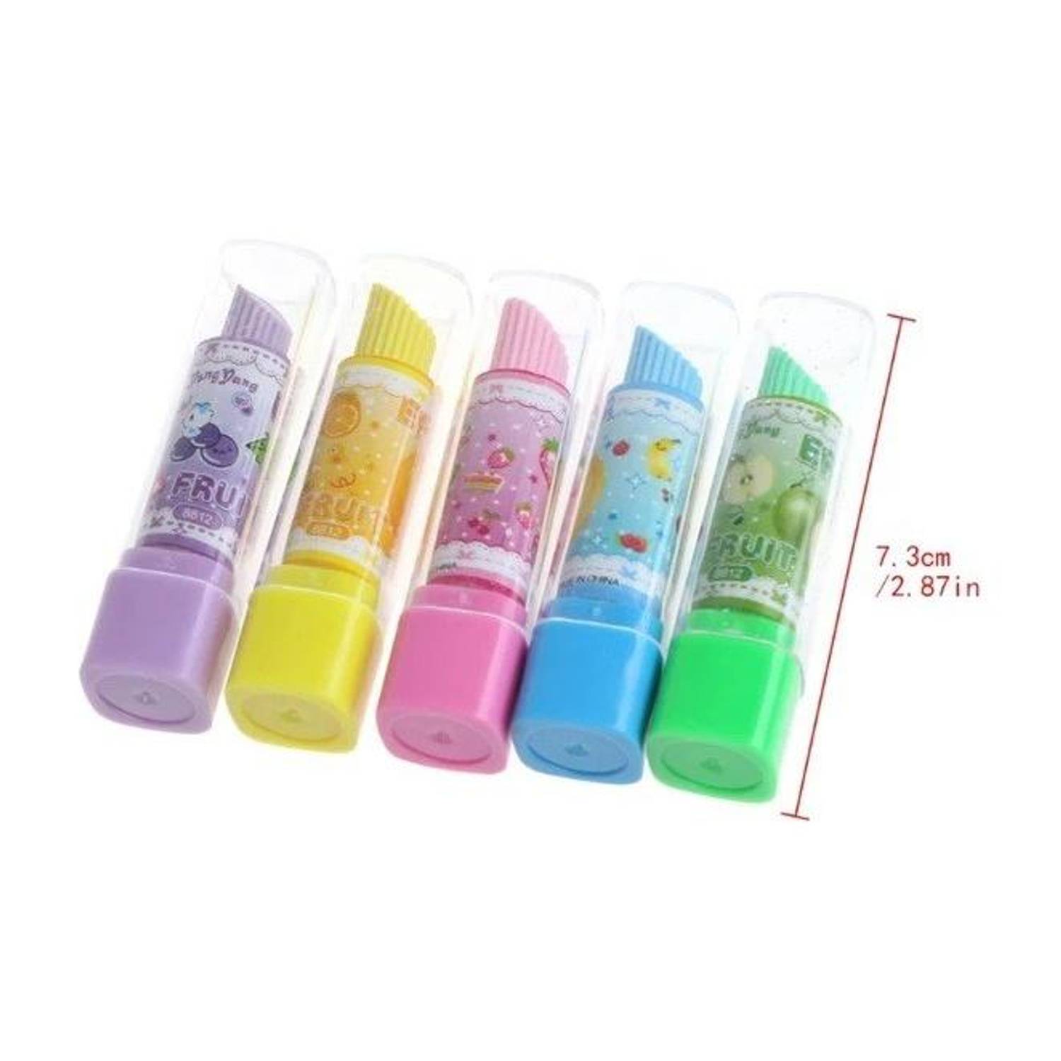 Anayatech Lipstick Style Rubber Eraser For Kids Non-Toxic Eraser