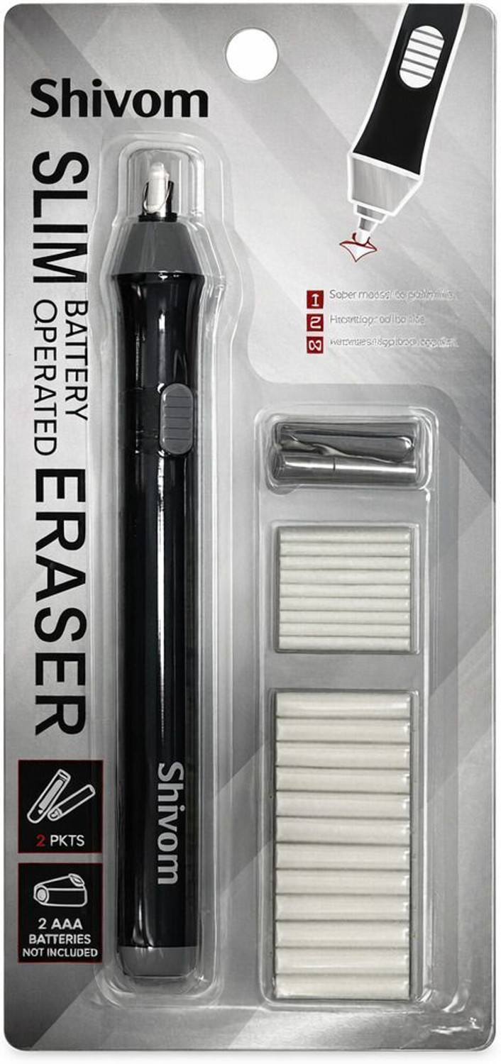 Image of Shivom Electric Eraser with 22 Refills | Automatic Pencil Sketching Non-Toxic Eraser