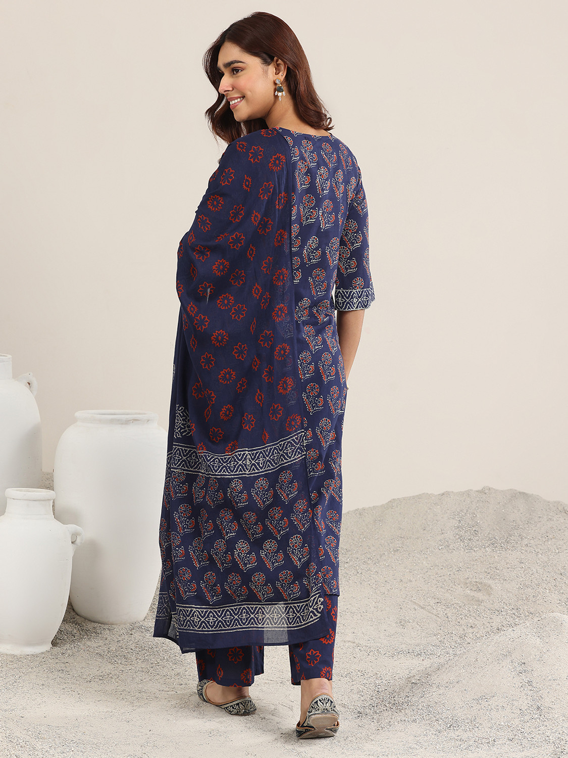 Image of LIBAS Women Kurta Palazzo Dupatta Set