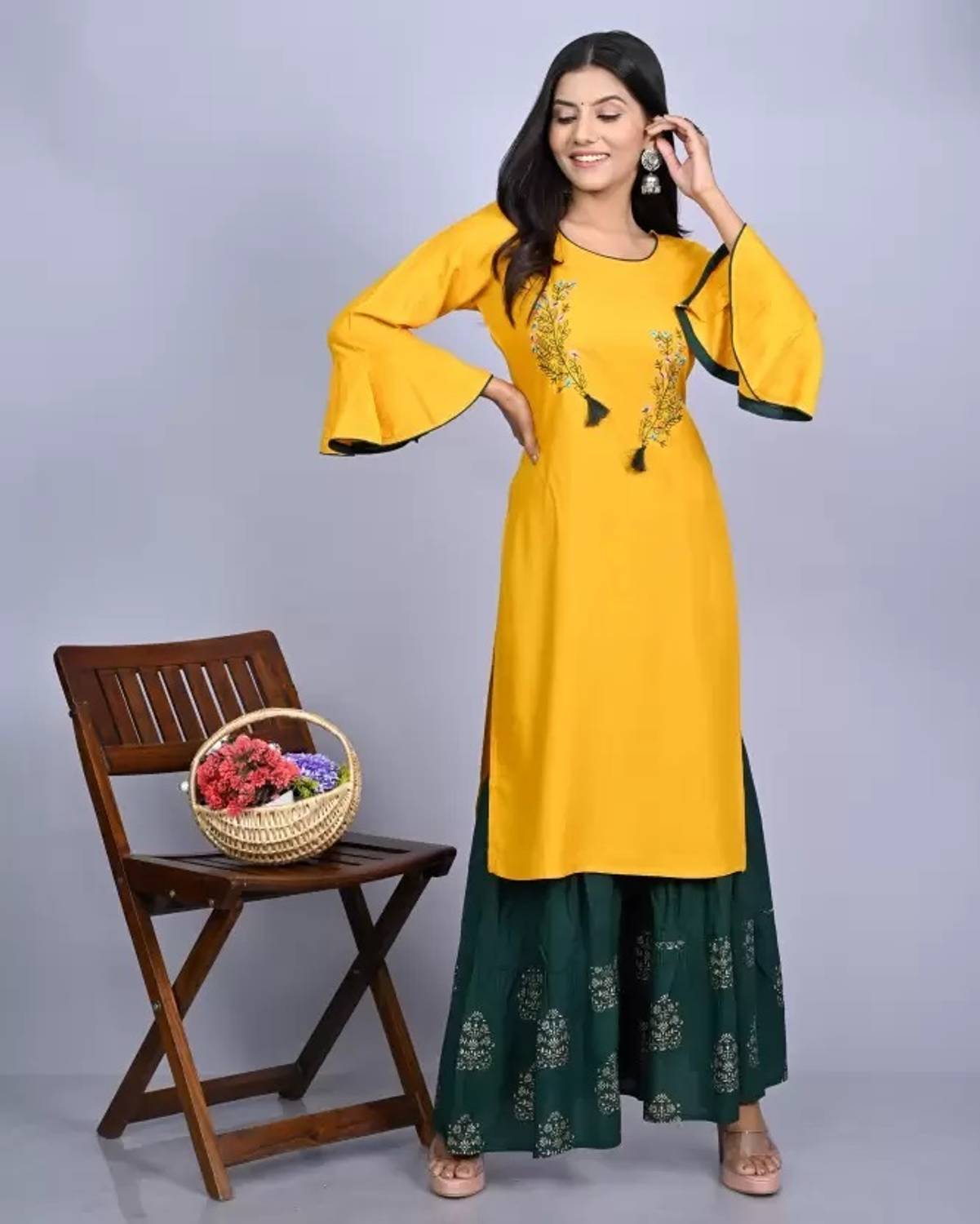Jollity Women Kurta Sharara Set
