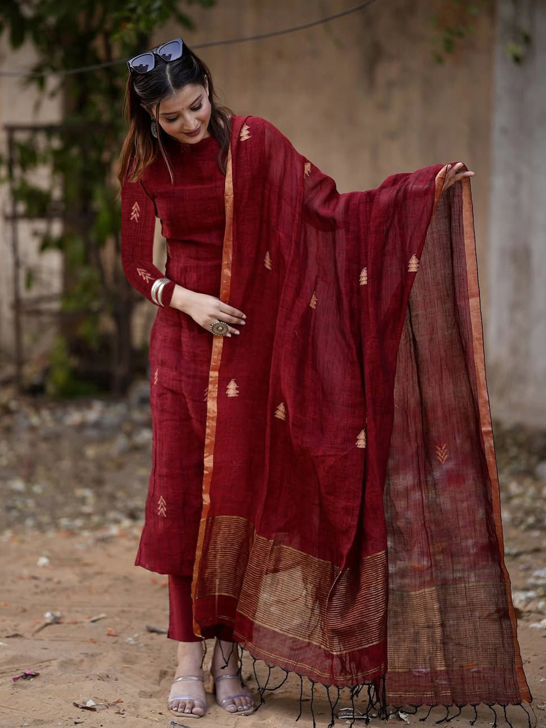 Image of Tasrika Women Kurta Pant Dupatta Set