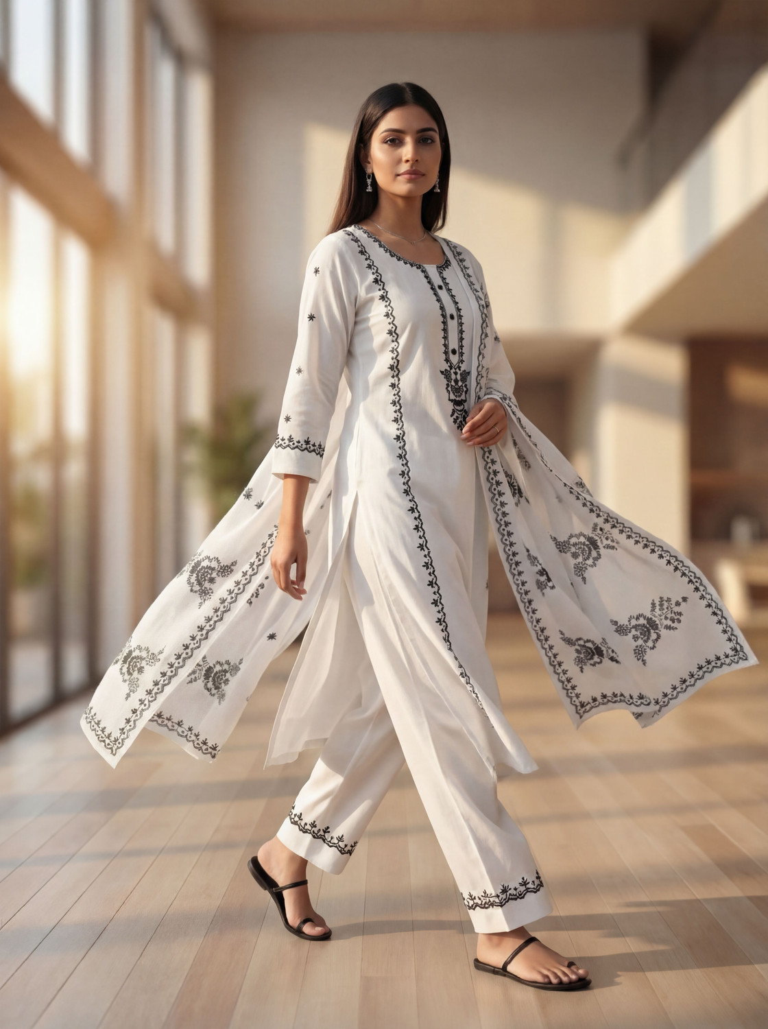 Image of ONIYURI Women Kurta Pant Dupatta Set