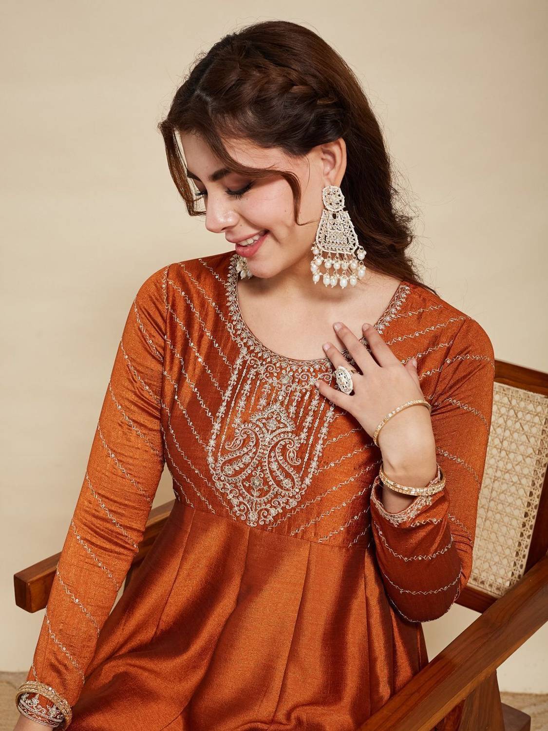 MOKOSH Women Kurta Pant Dupatta Set - Image 4