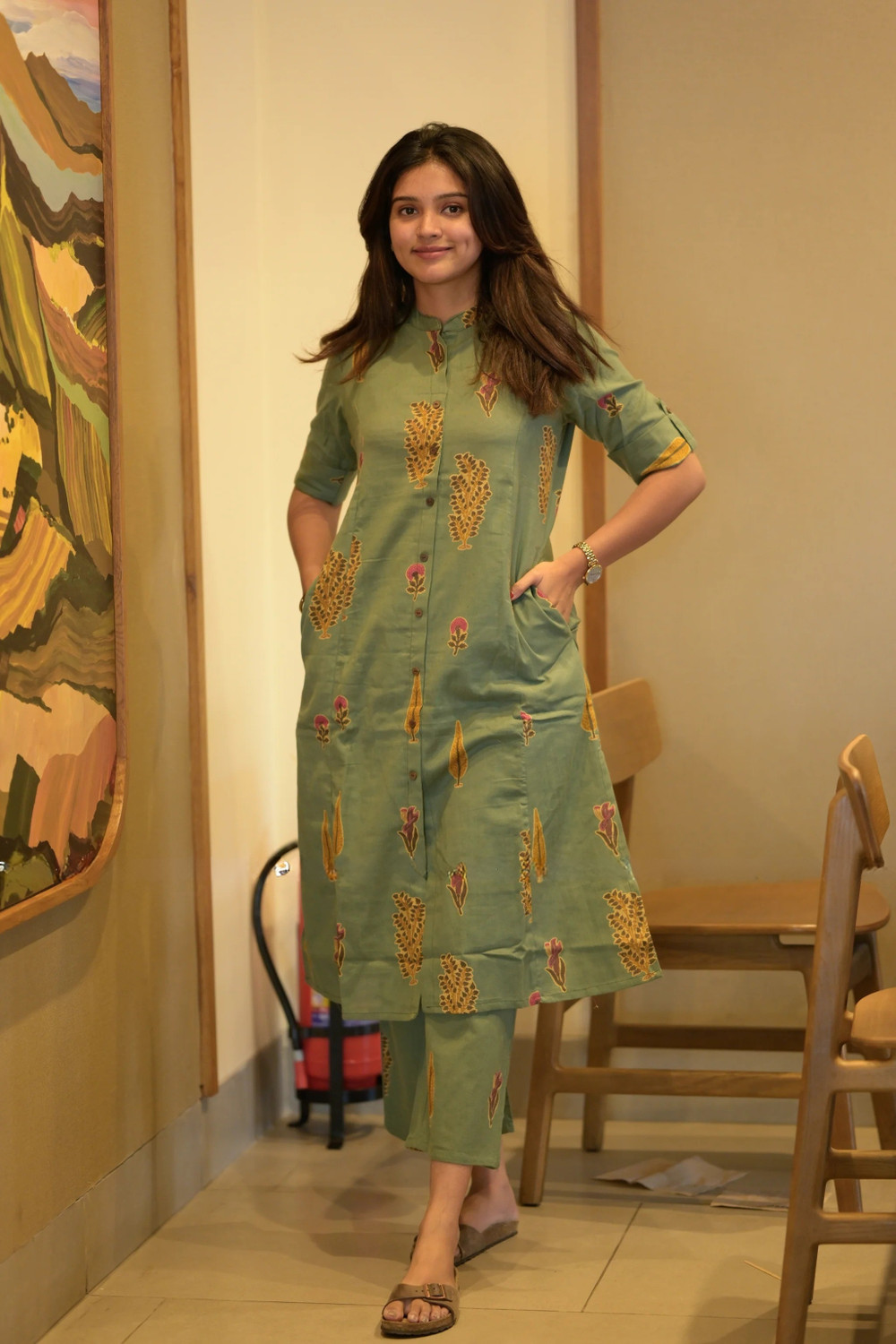 Image of 4 STOCK Women Pure Cotton Kurta Pant Set