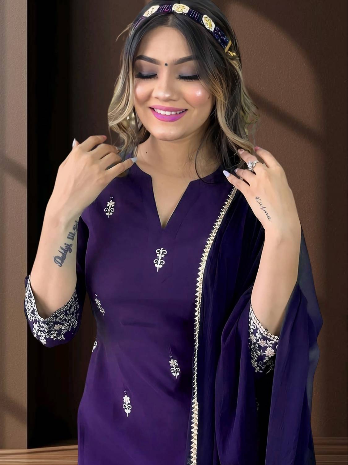 pinfit Women Kurta Pant Dupatta Set