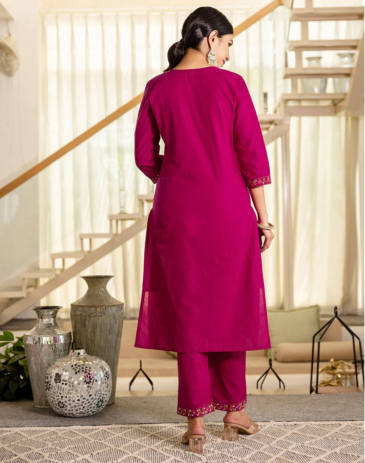 Image of Skylee Women Kurta Pant Dupatta Set