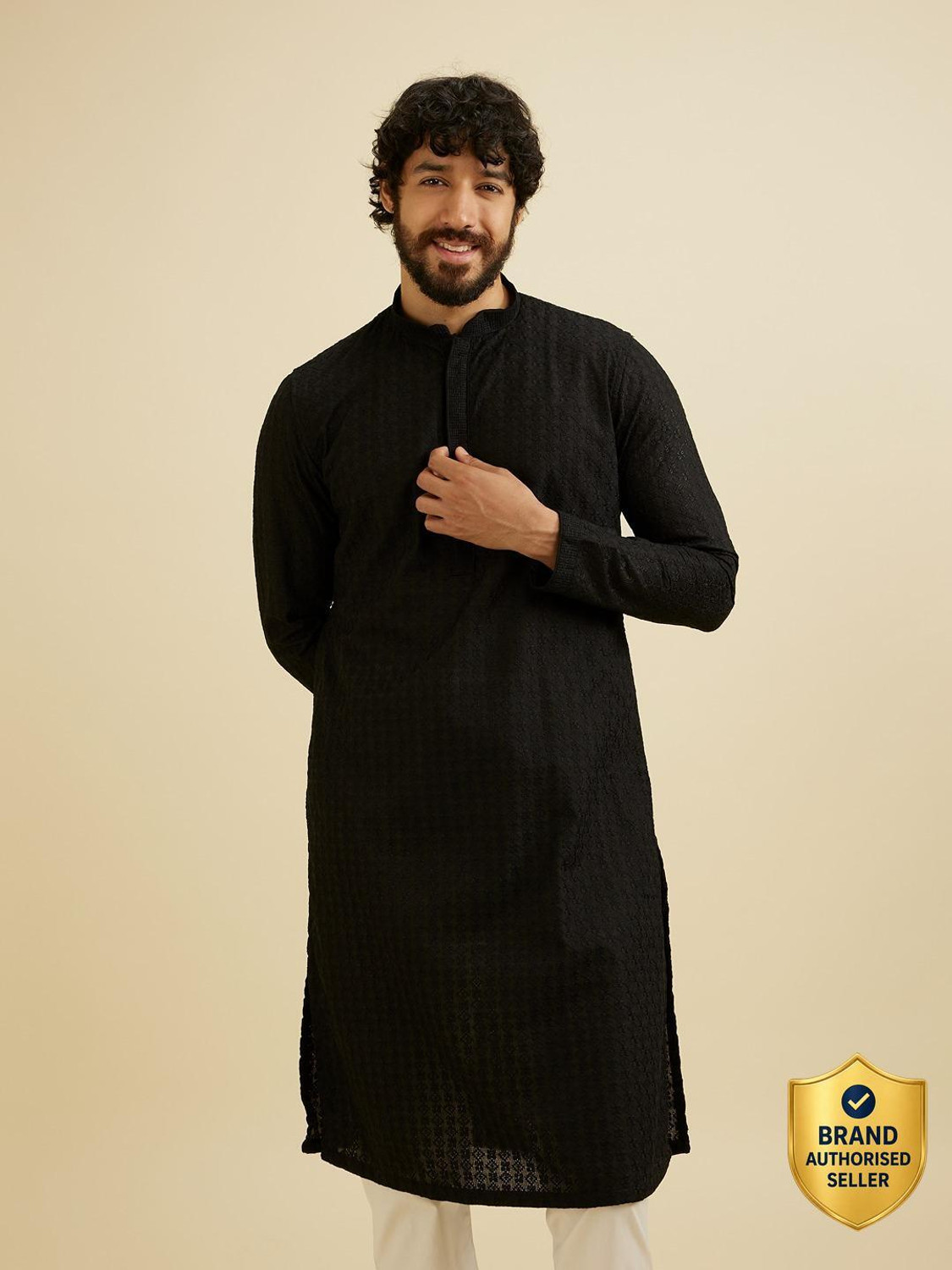 Image of MANYAVAR Men Kurta Pyjama Set