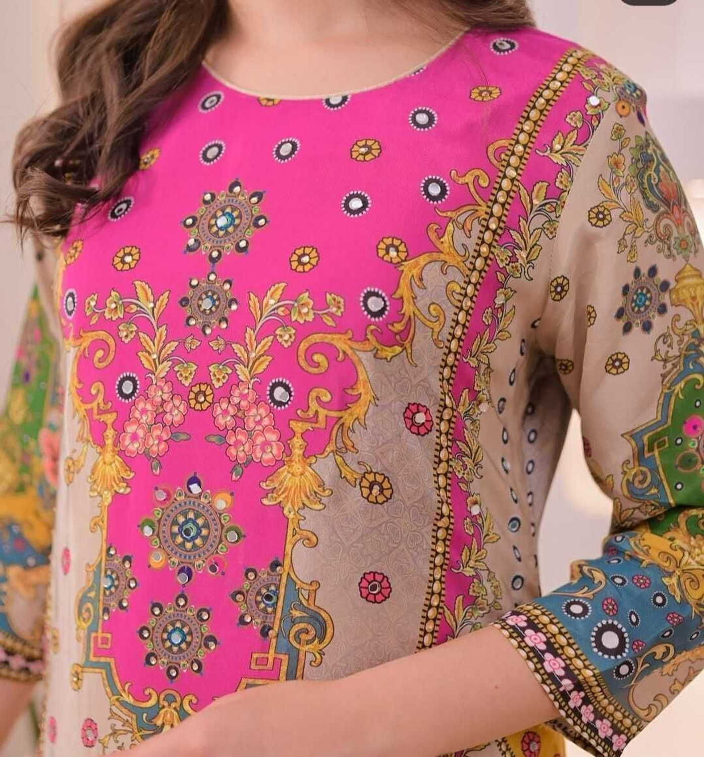 Image of MISHNEE FASHION Women Kurti Palazzo Dupatta Set