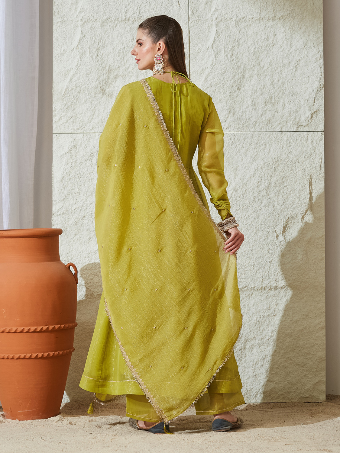 Image of MOKOSH Women Kurta Palazzo Dupatta Set