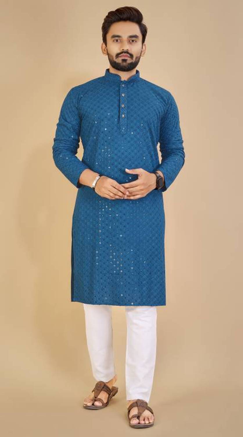 ORIFAB Men Kurta Pyjama Set