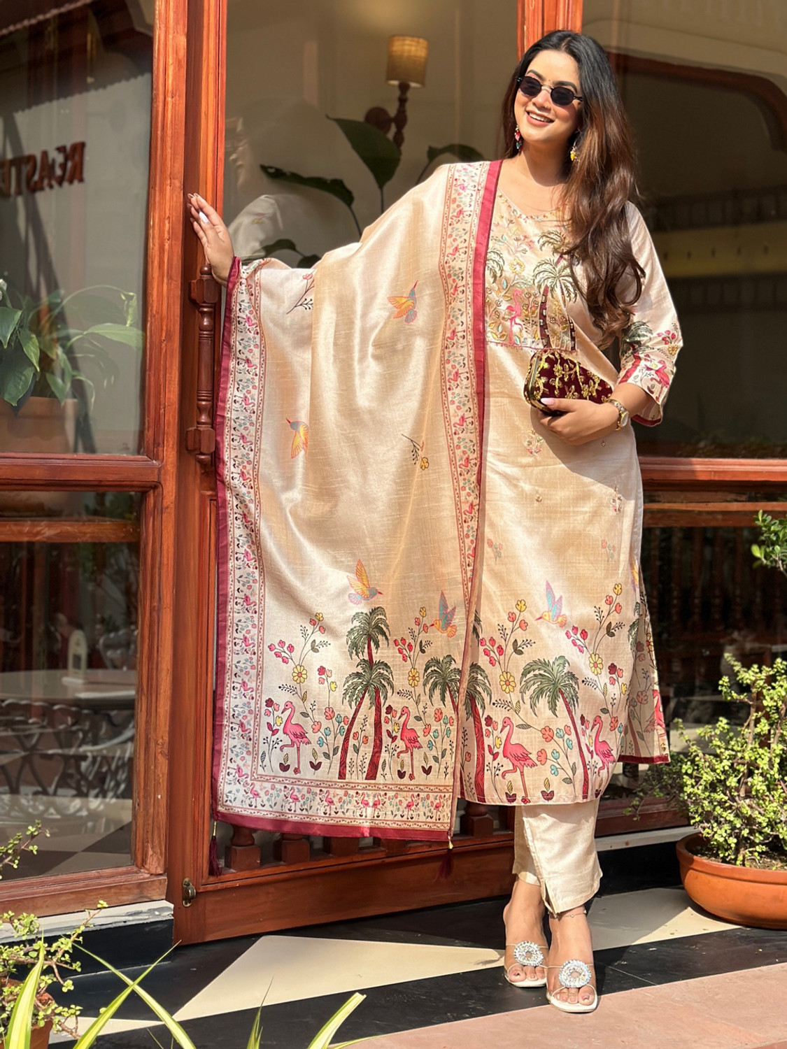 Image of VredeVogel Women Kurta Pant Dupatta Set