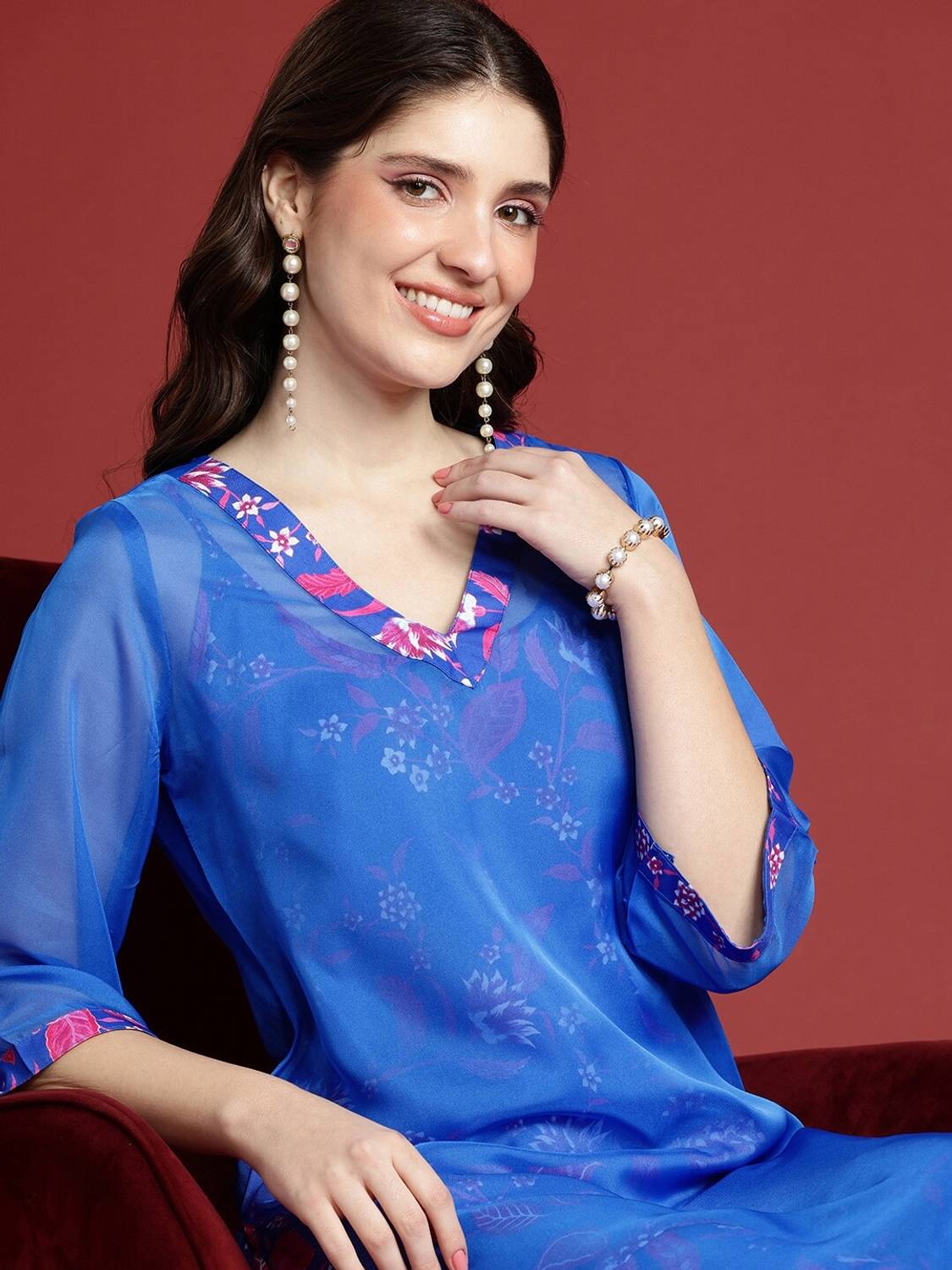 ANOUK Women Kurta Palazzo Dupatta Set