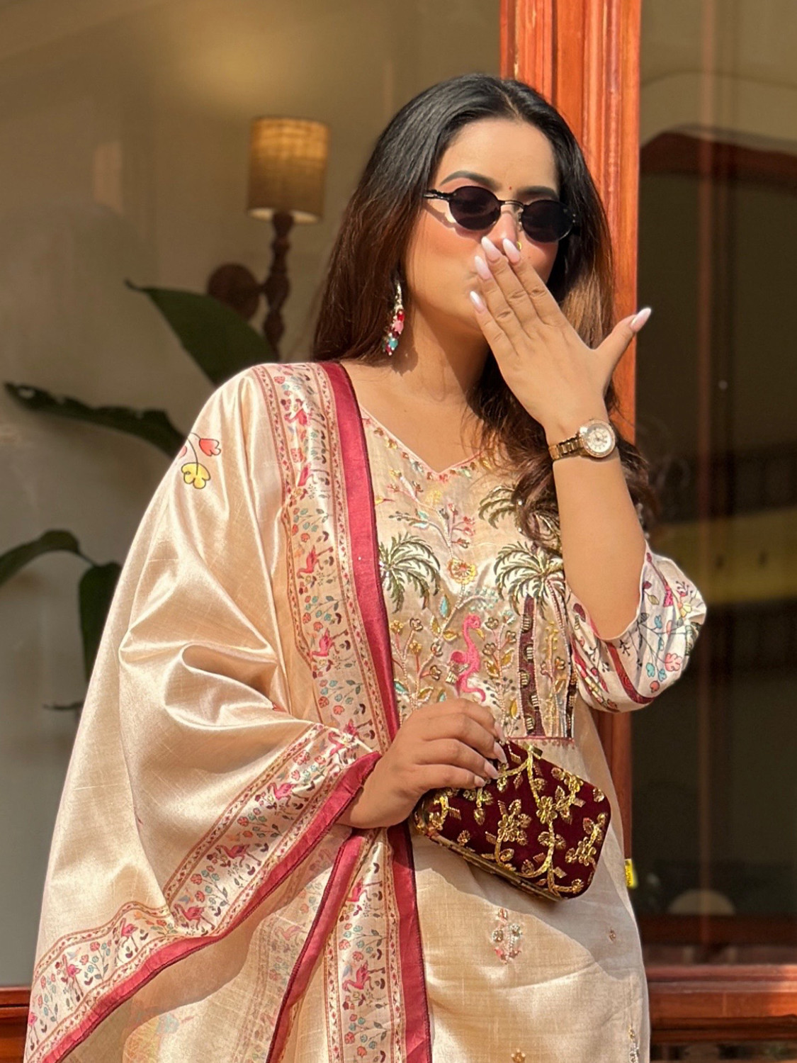 Image of VredeVogel Women Kurta Pant Dupatta Set