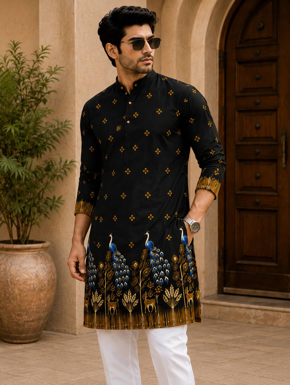 MENTIFIC Men Kurta Pyjama Set - Image 5