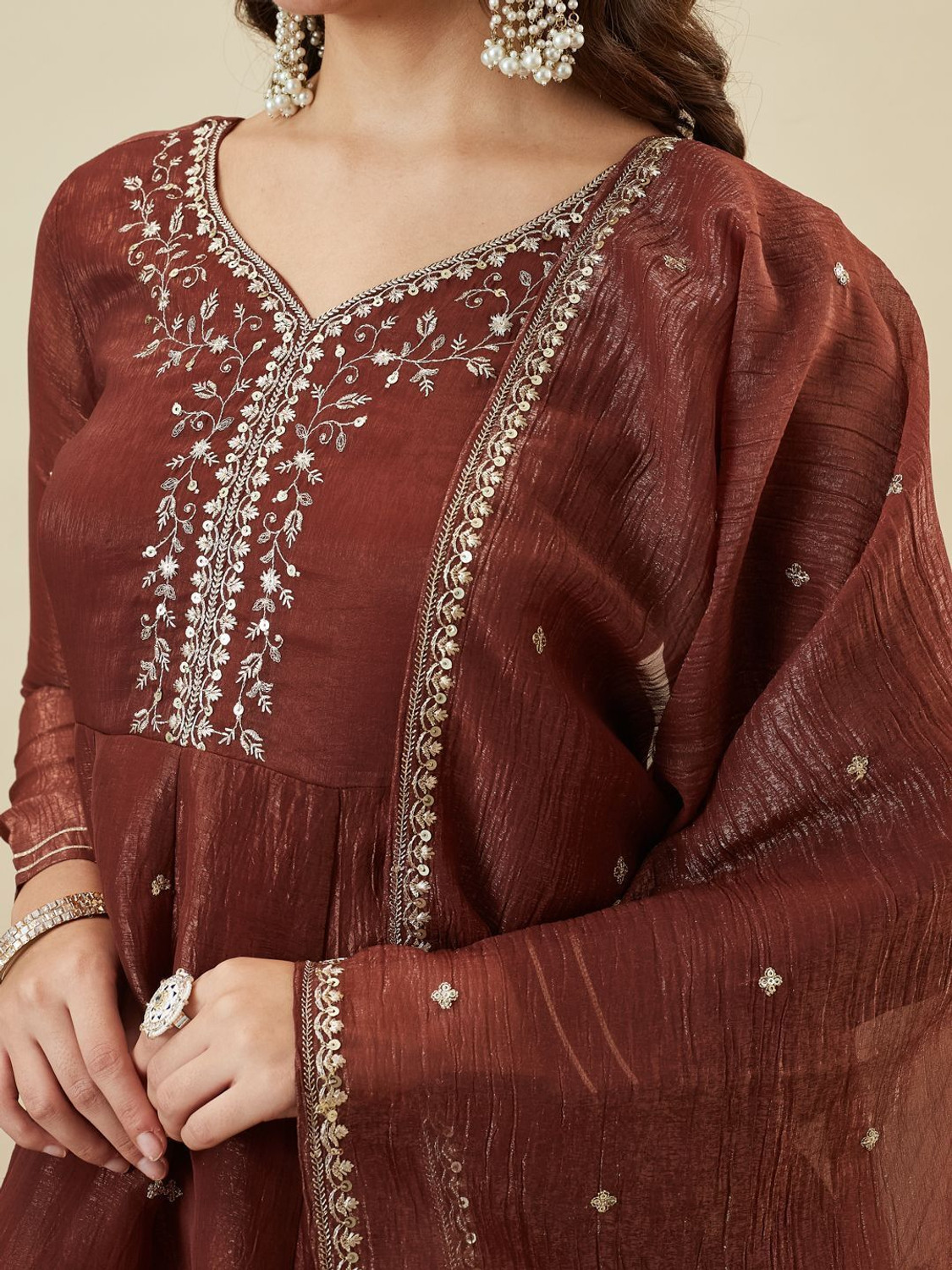 Image of MOKOSH Women Kurta Pant Dupatta Set