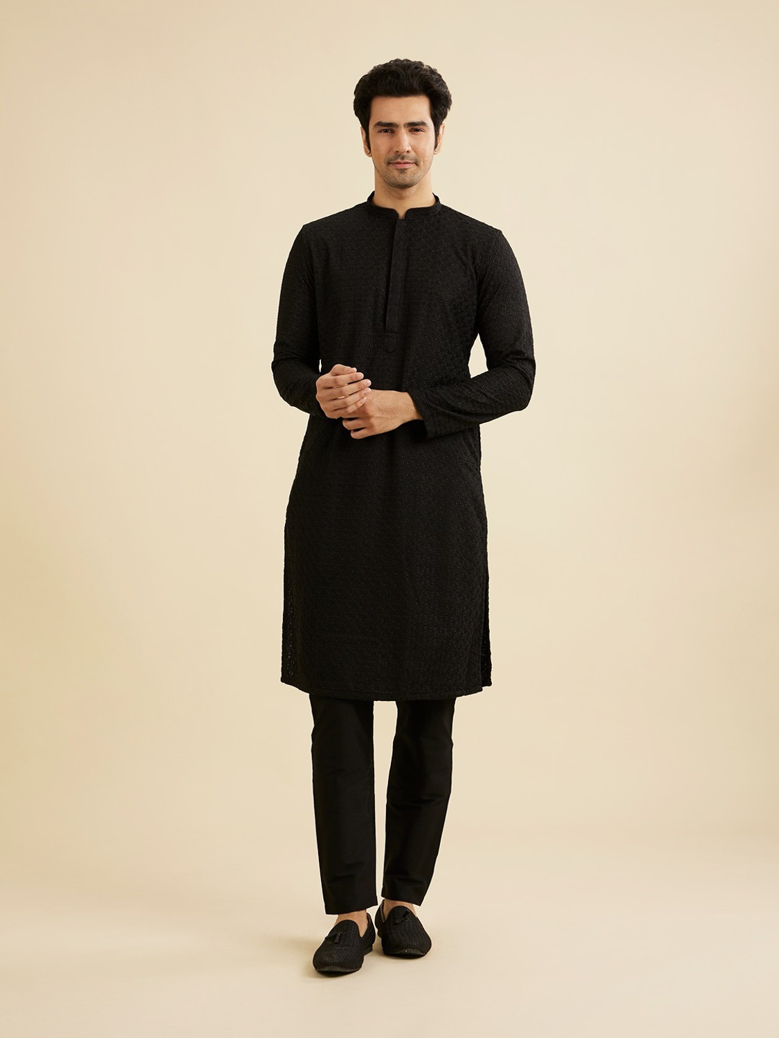 Image of MANYAVAR Men Kurta Pyjama Set