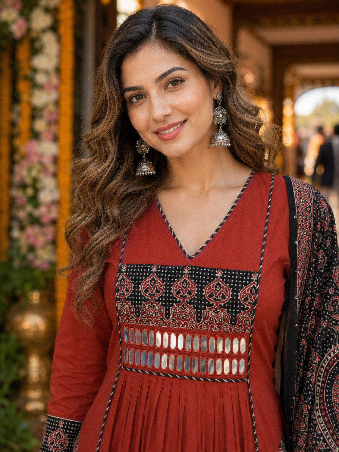 Image of berrylicious Women Kurta Palazzo Dupatta Set