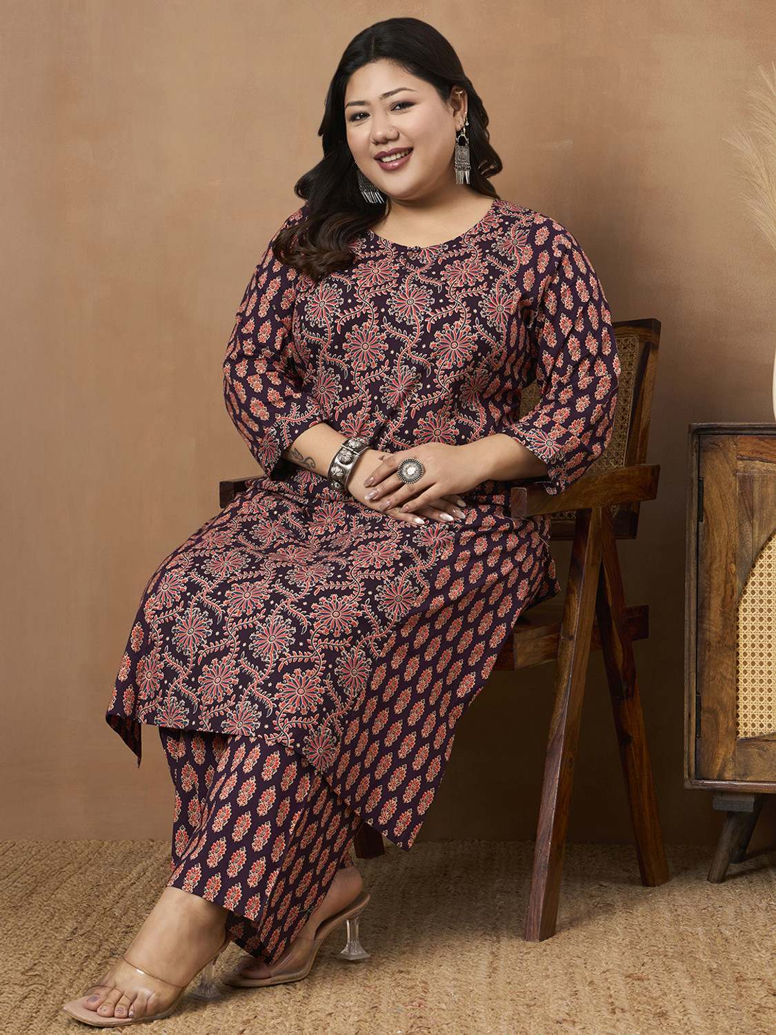 Image of Tissu Women Kurta Palazzo Set