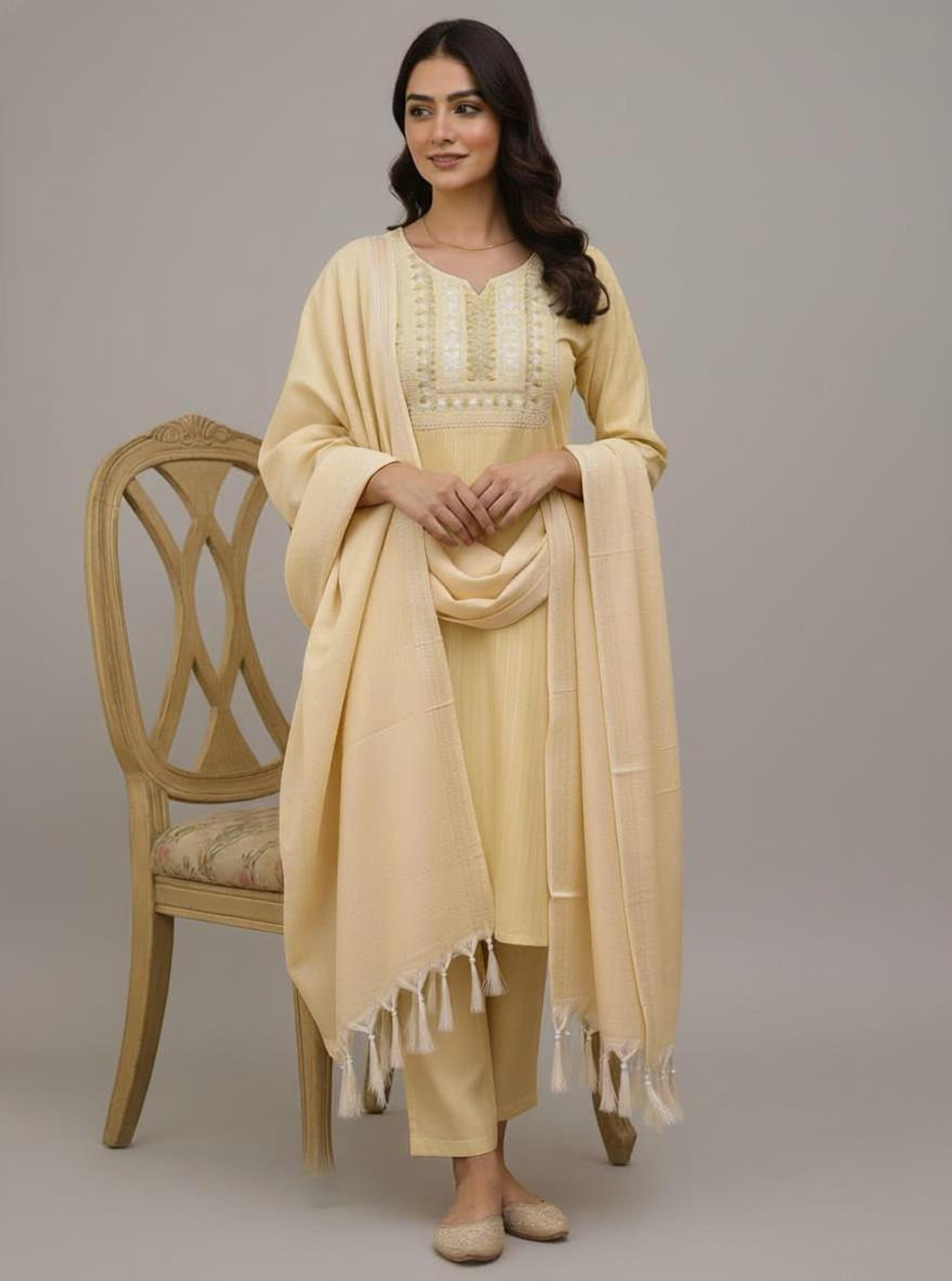 Image of Edeltraud collection Women Kurta Pant Dupatta Set
