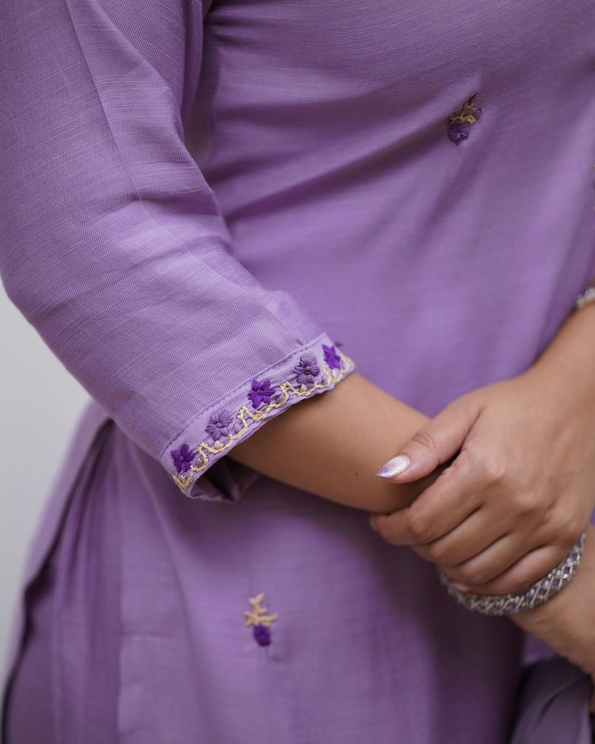 Image of Queen Botanixe Embroidered Kurta, Salwar & Dupatta Set