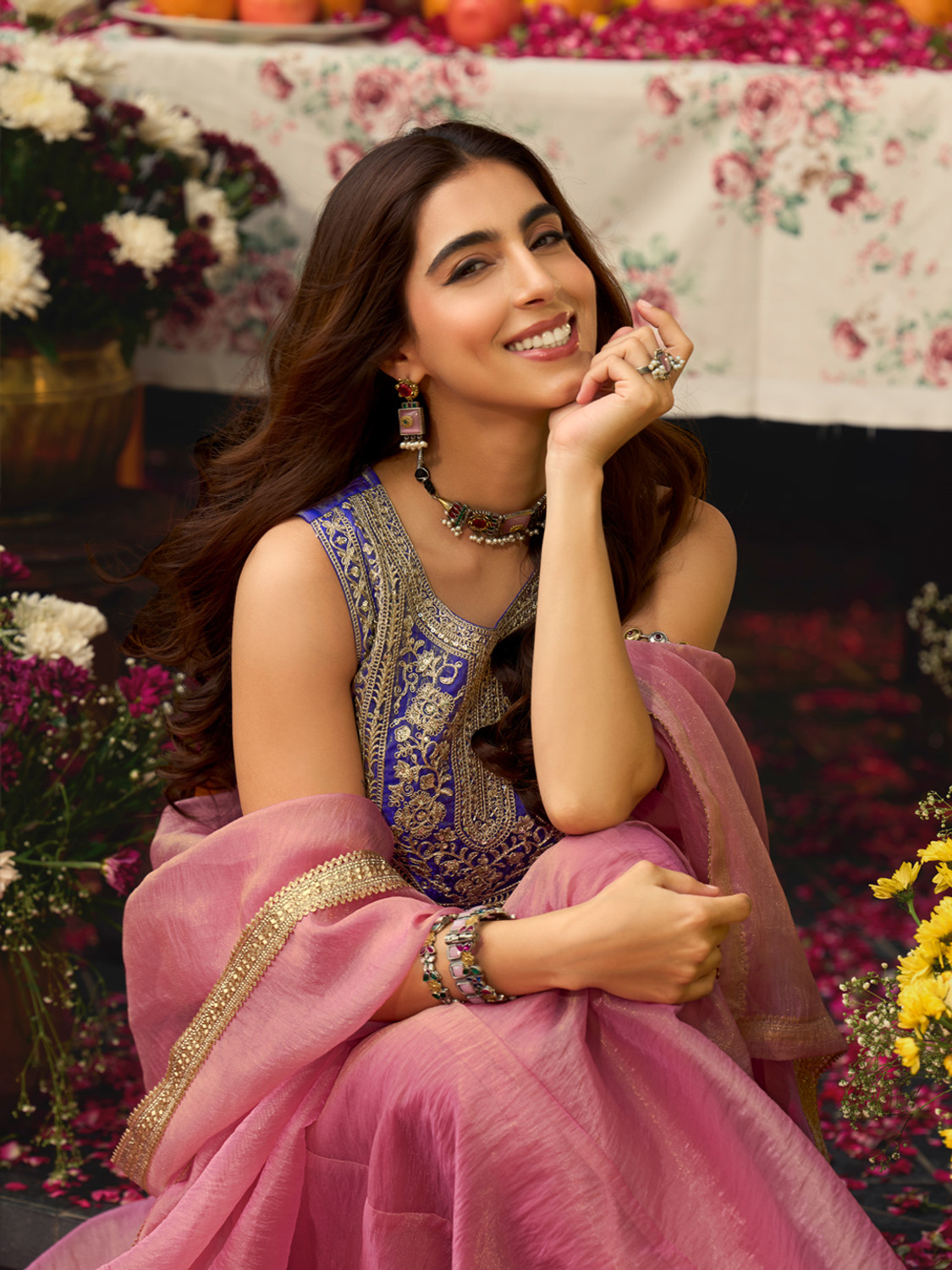Image of MOKOSH Women Kurti Skirt Dupatta Set