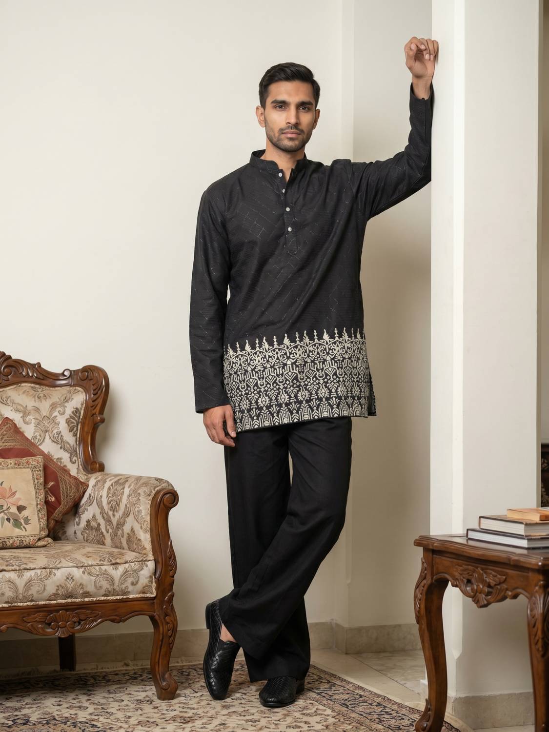 Jompers Men Kurta Pyjama Set - Image 4