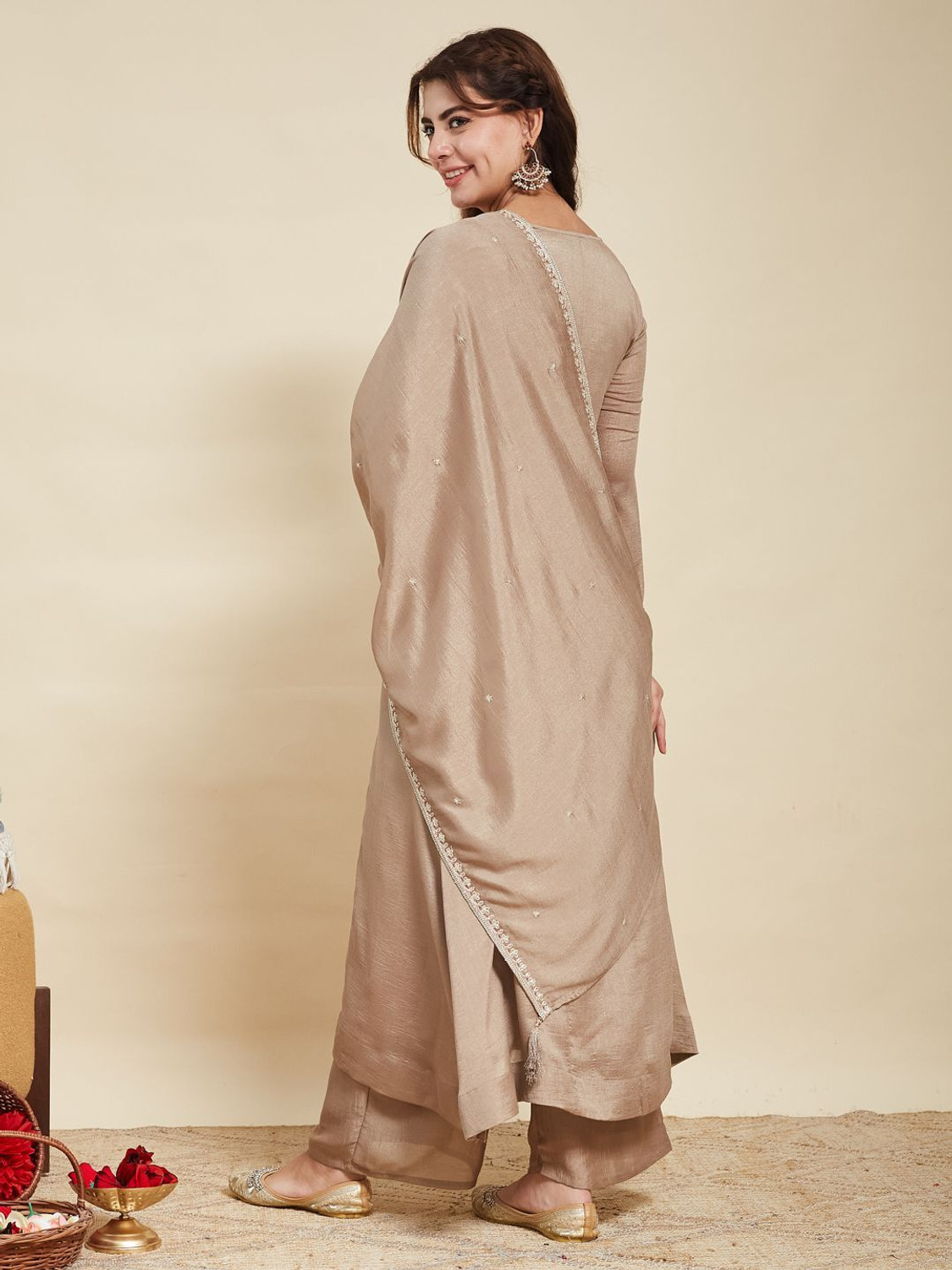 Image of MOKOSH Women Kurta Pant Dupatta Set
