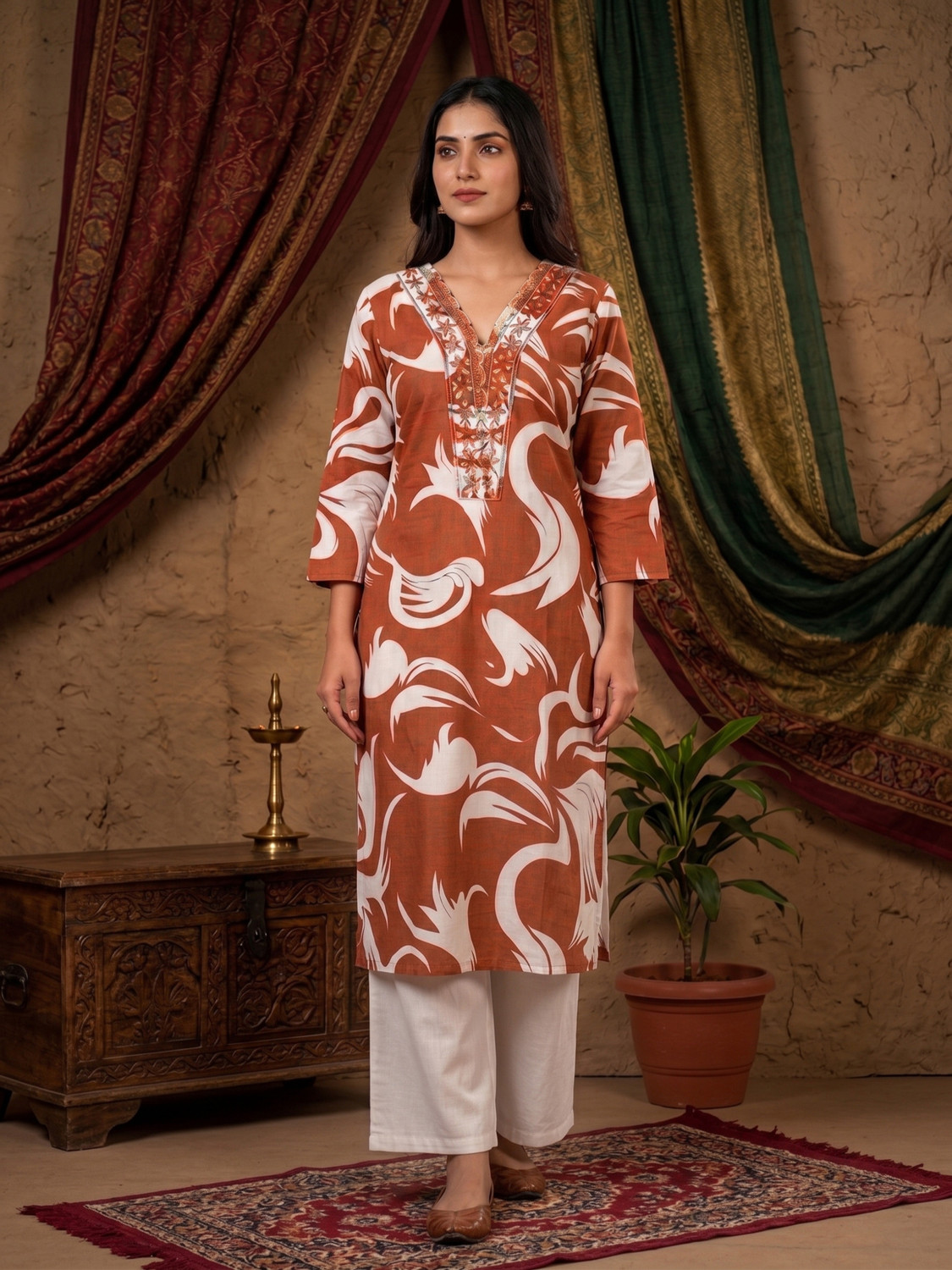 Image of SUBHAN CLOTHING Women Kurti Pant Set