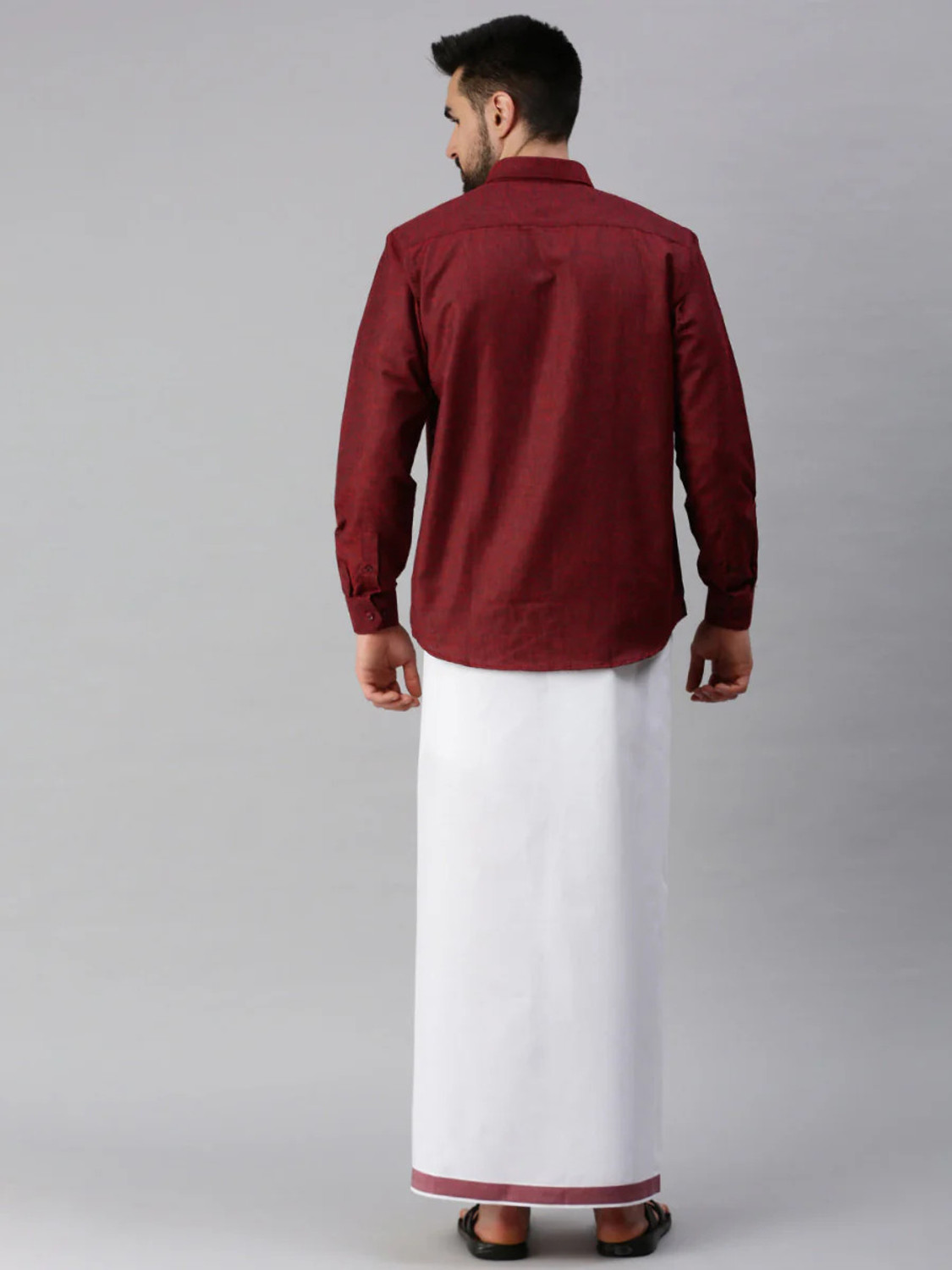 Image of Famuzz Men Shirt Dhoti Set