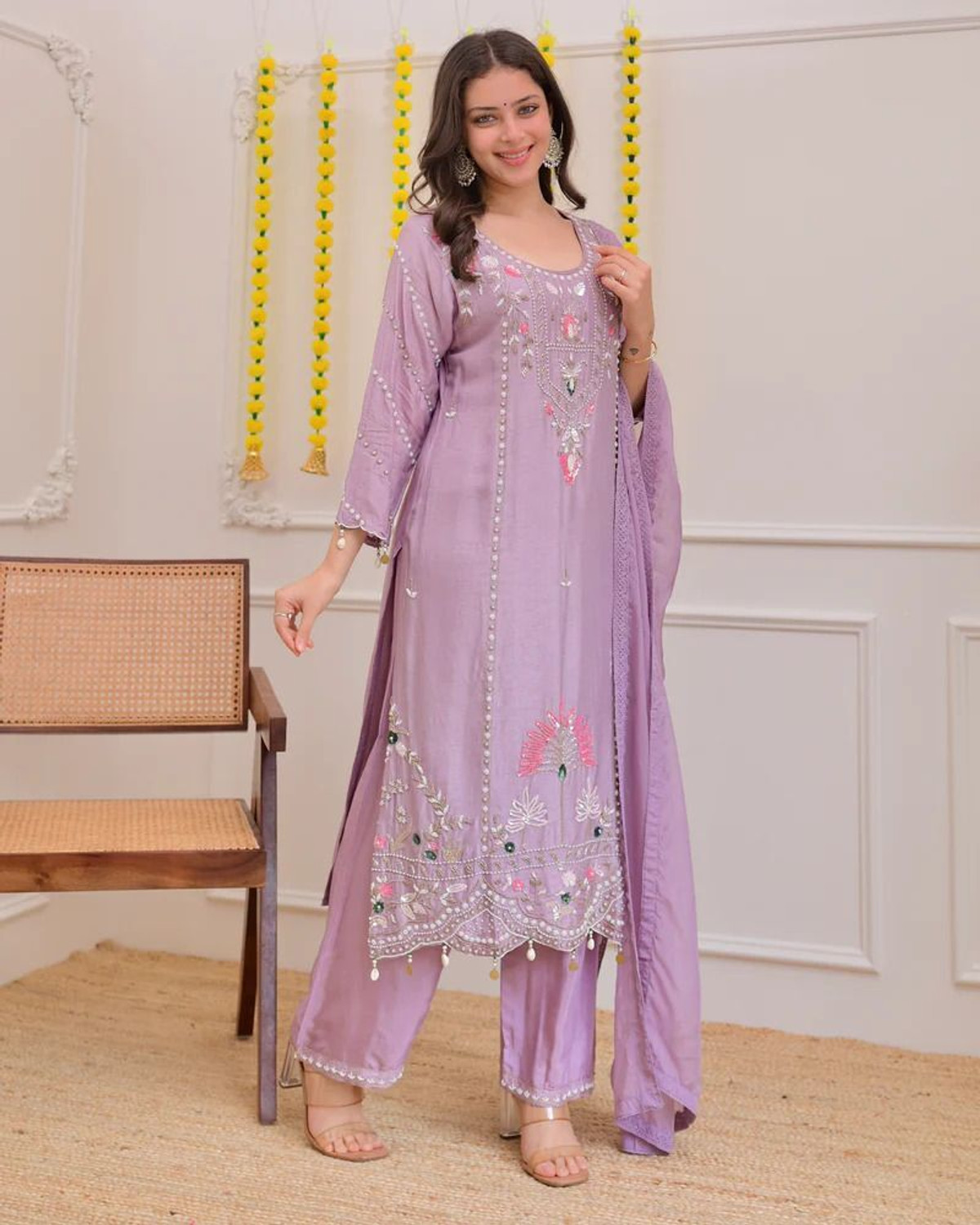 Image of Yaroshi Fashion Women Kurti Pant Dupatta Set